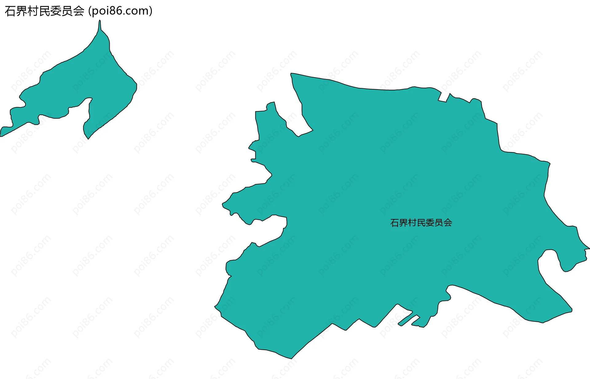 石界村民委员会边界地图