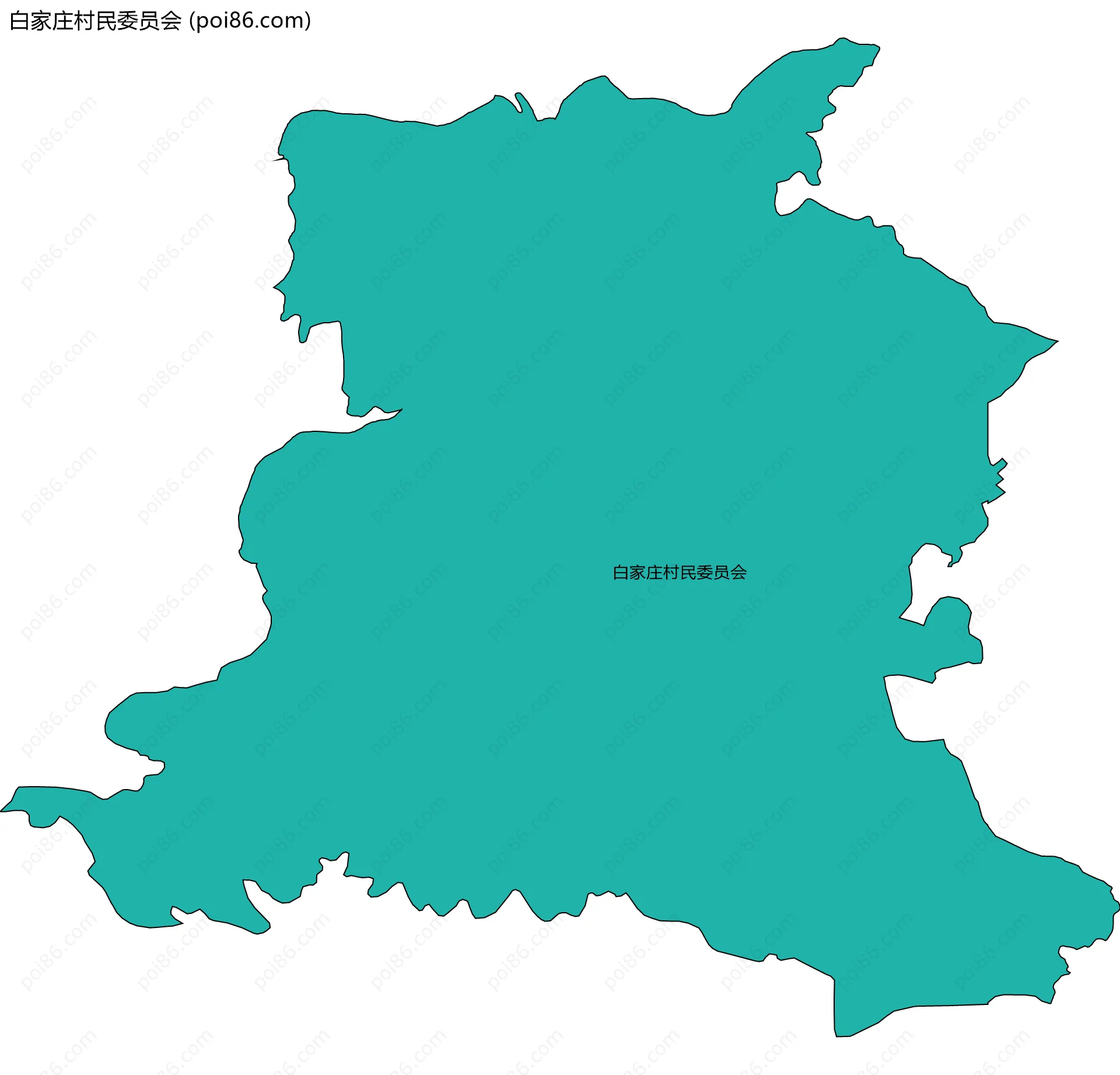 白家庄村民委员会边界地图