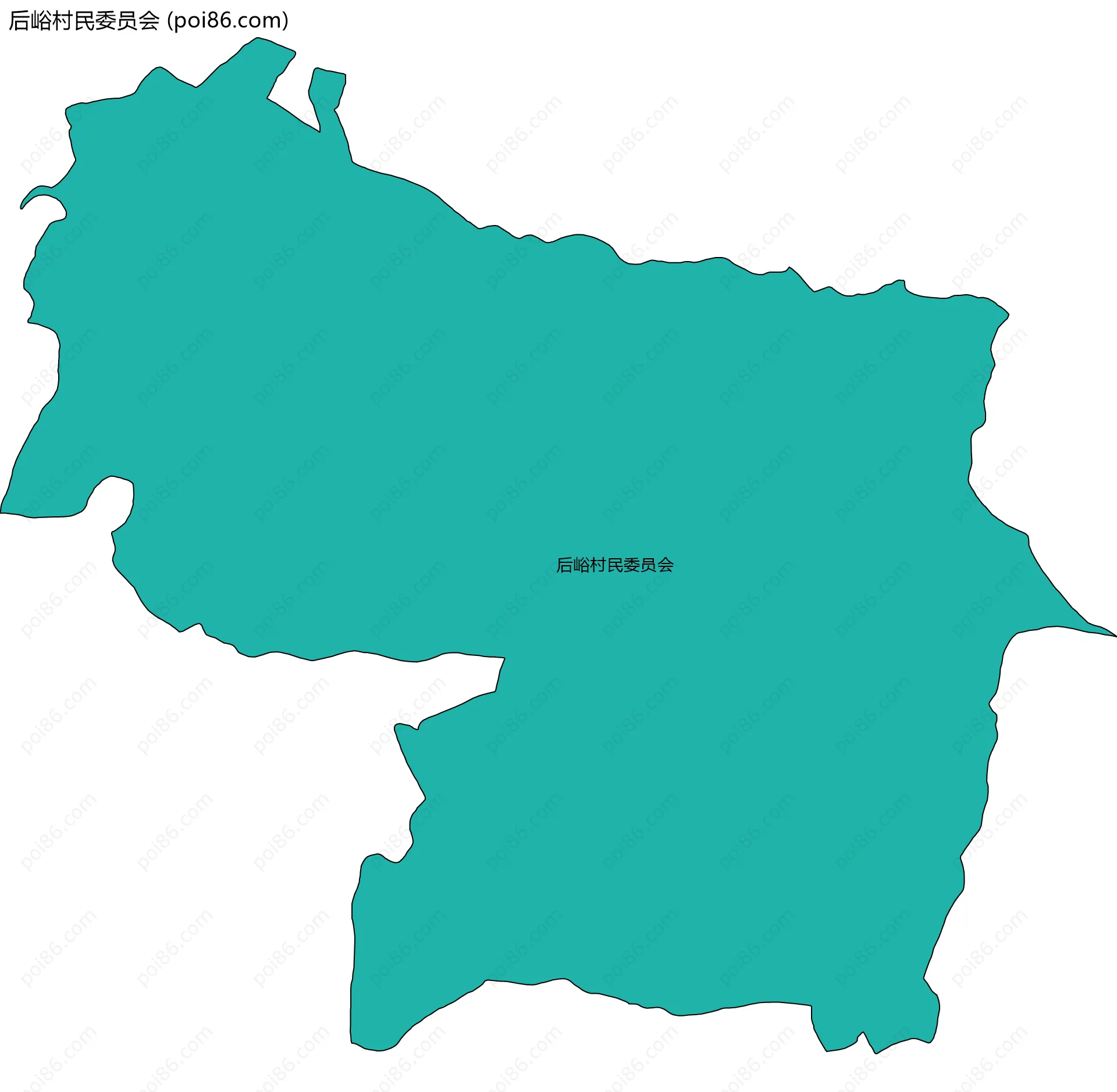 后峪村民委员会边界地图