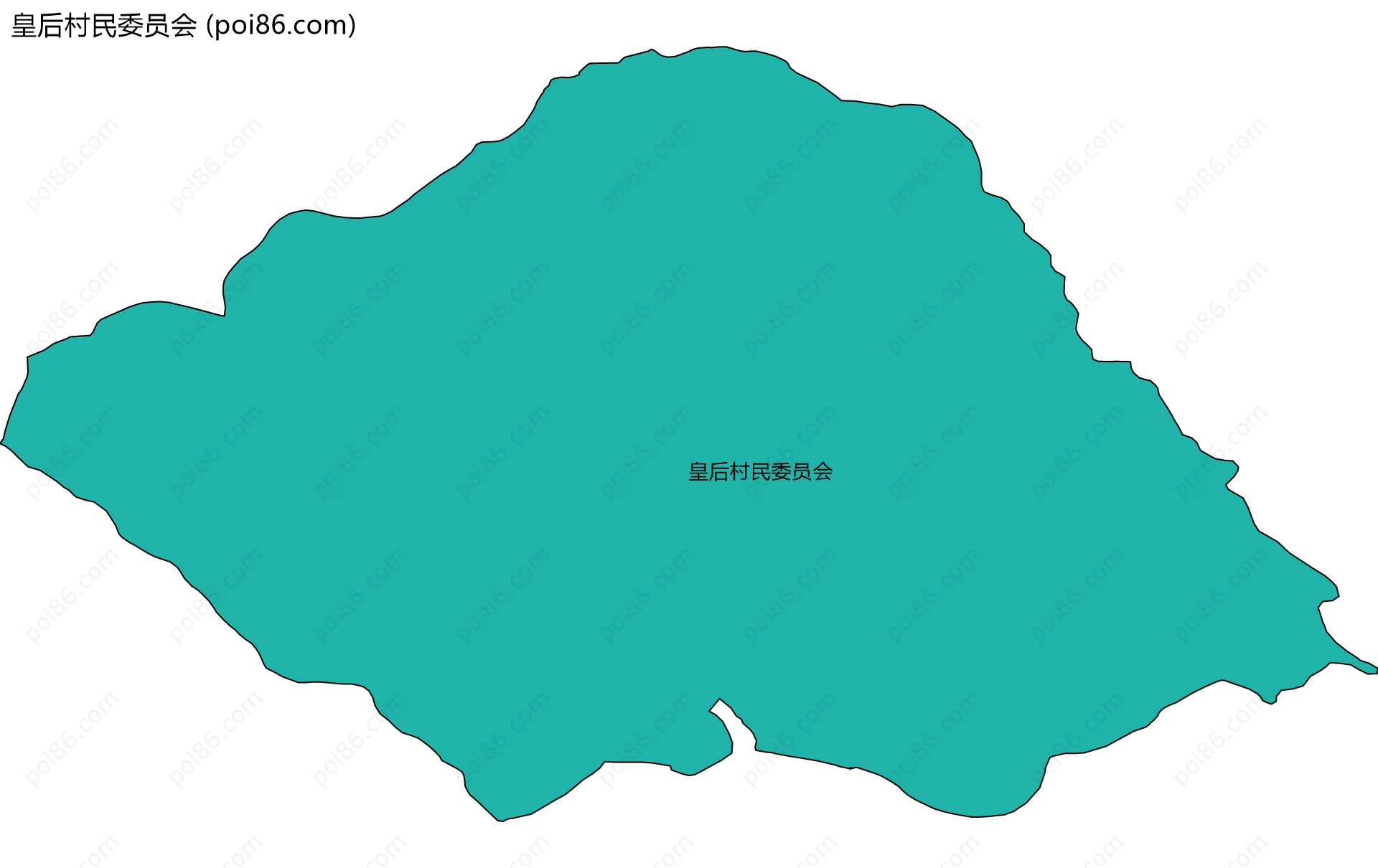 皇后村民委员会边界地图