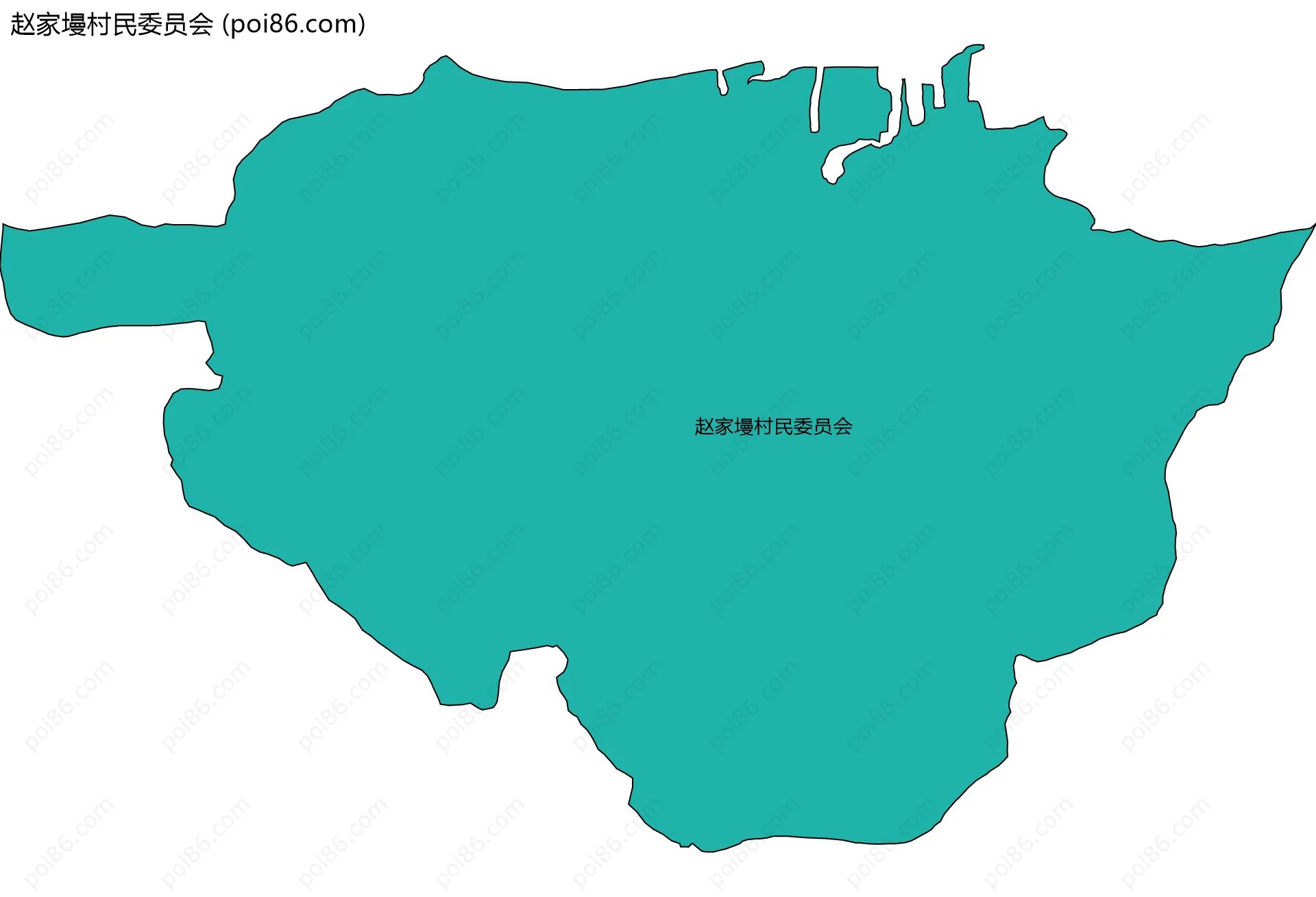 赵家墁村民委员会边界地图