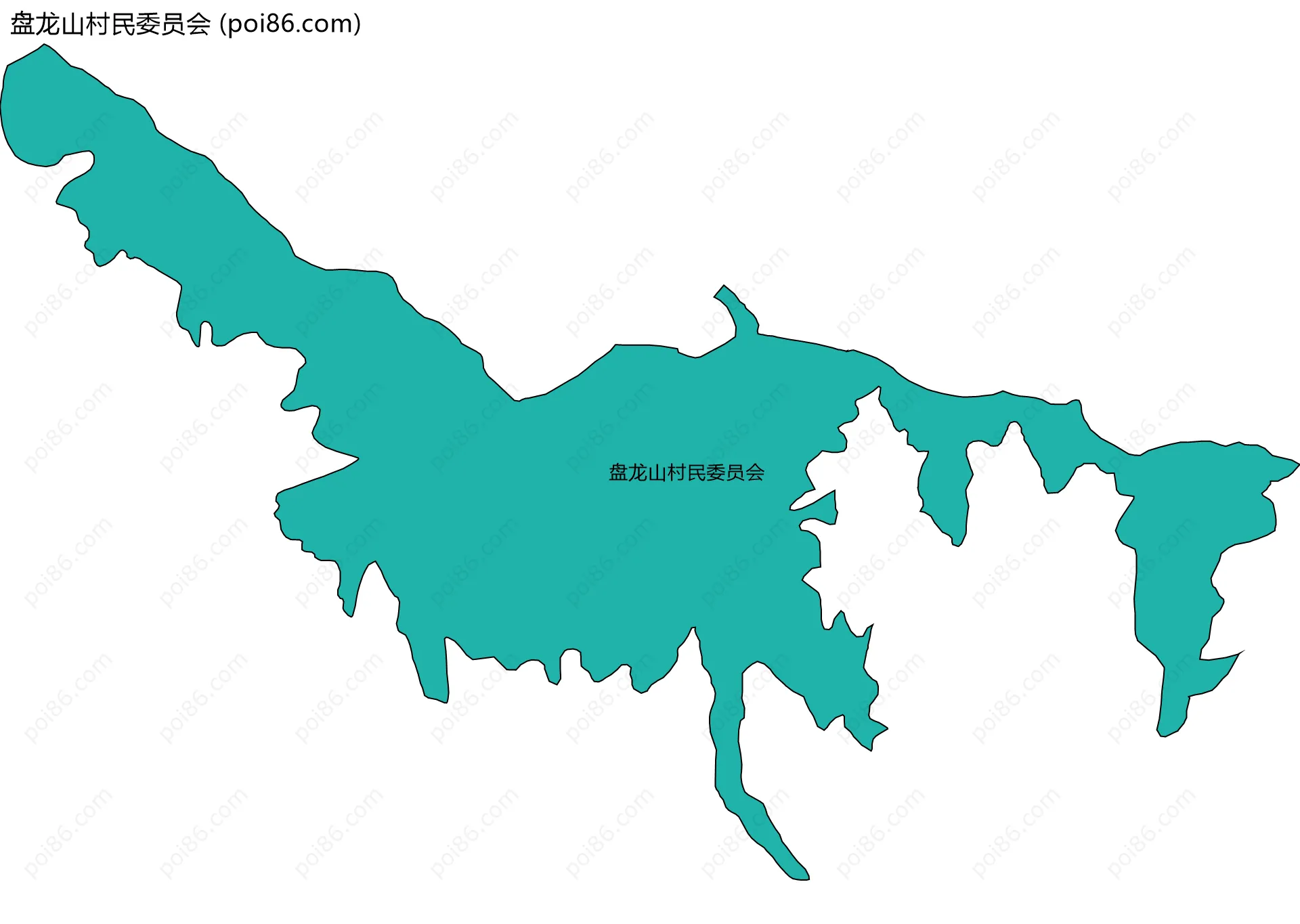 盘龙山村民委员会边界地图