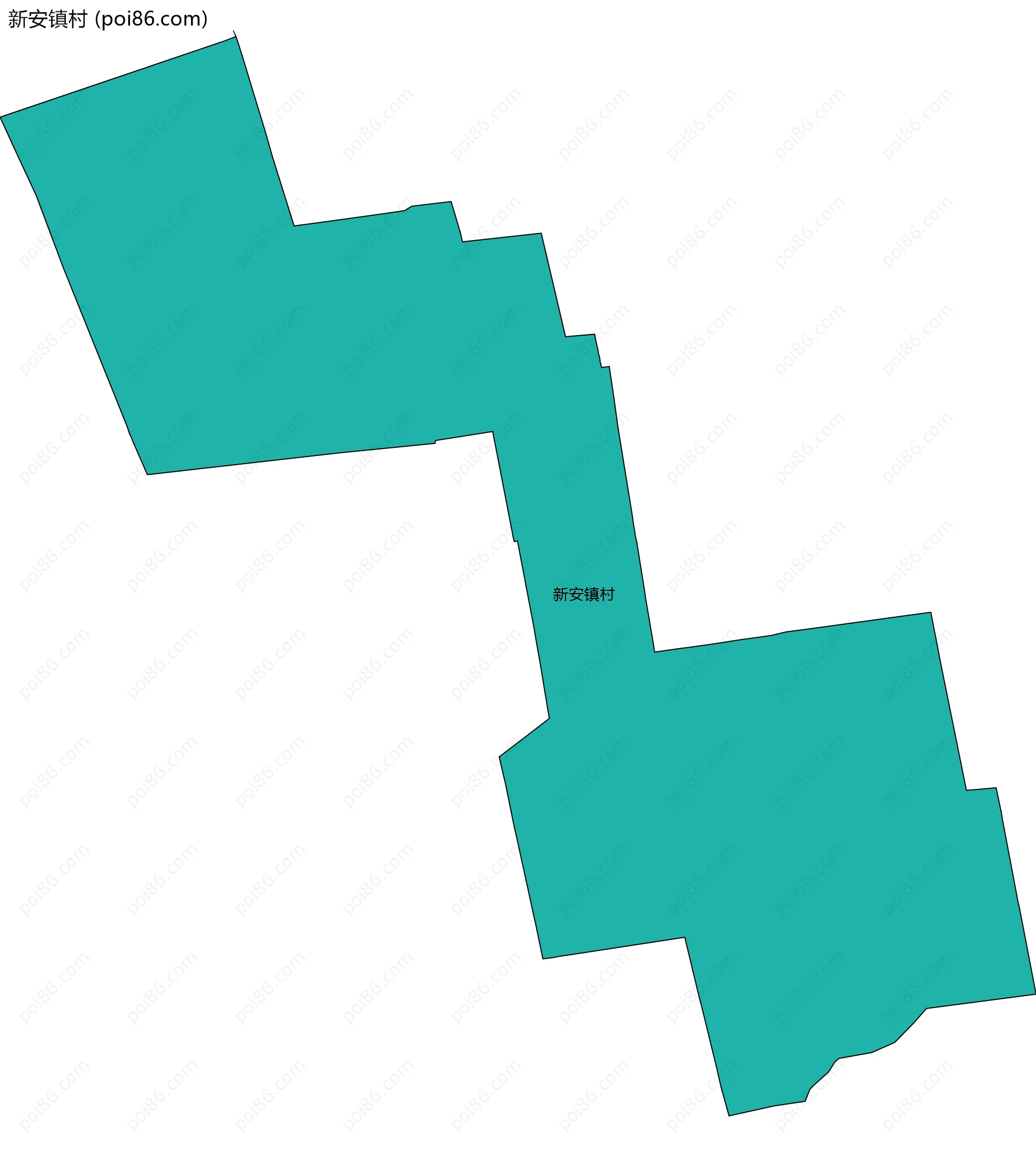 新安镇村边界地图