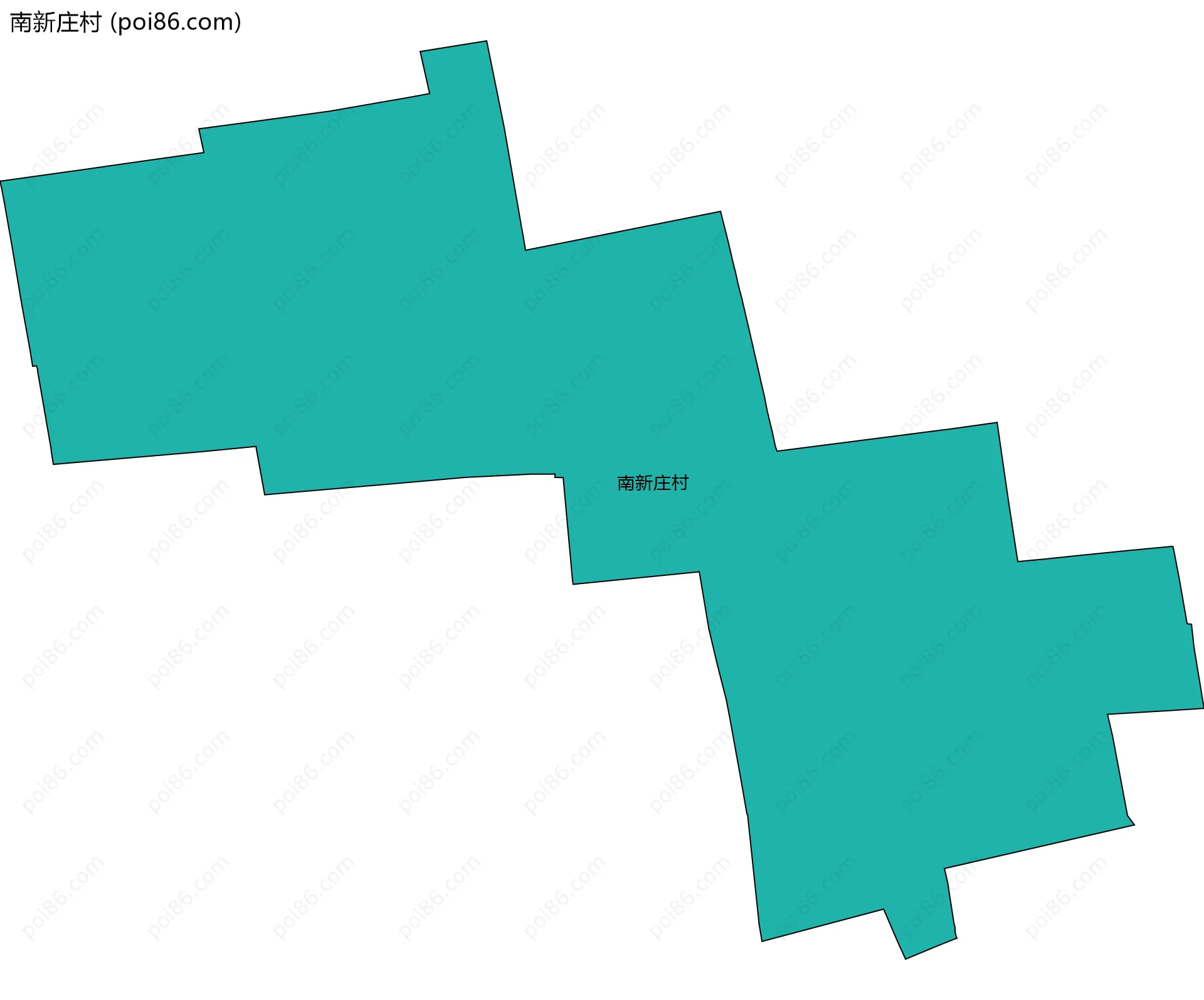 南新庄村边界地图