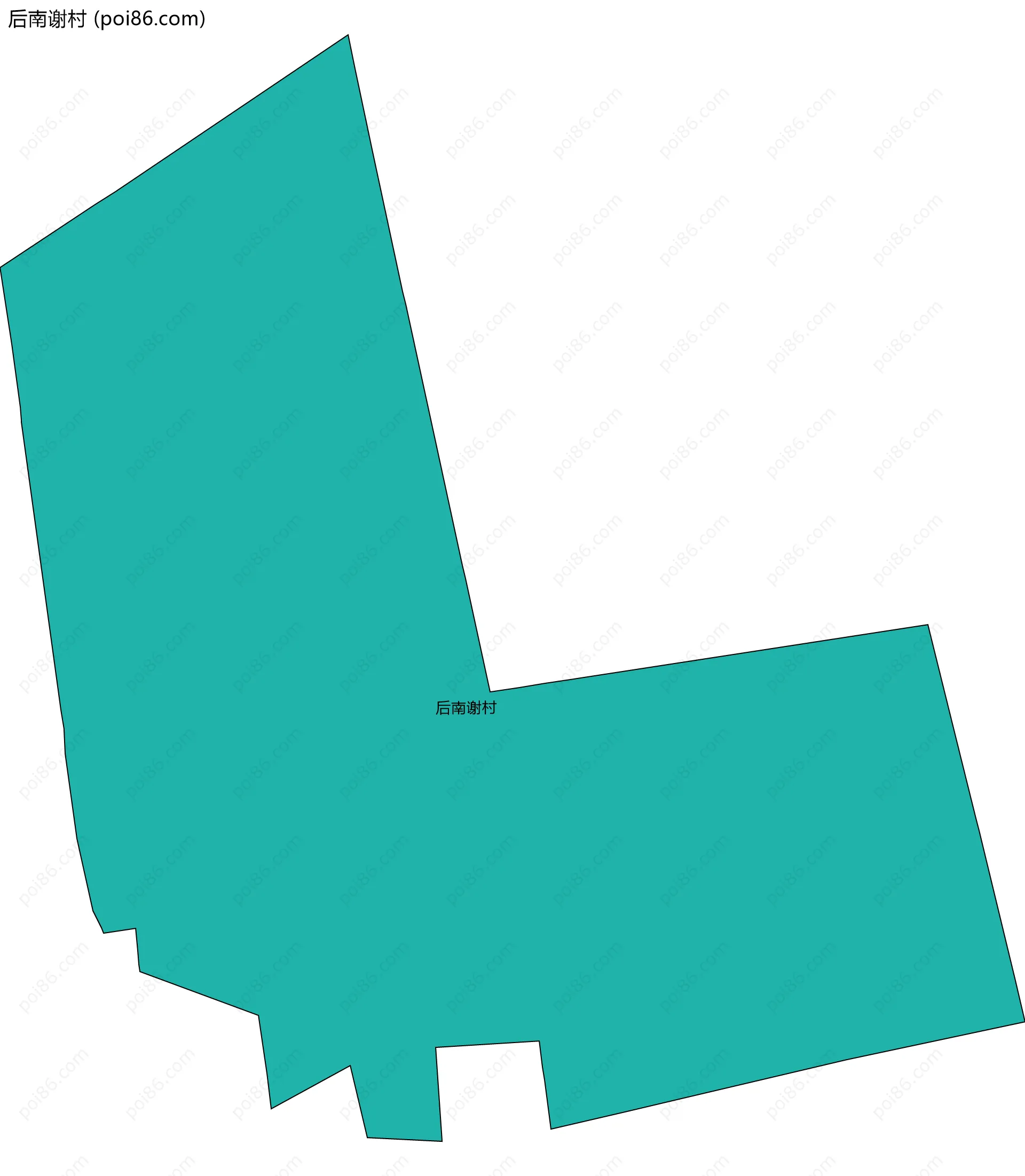 后南谢村边界地图