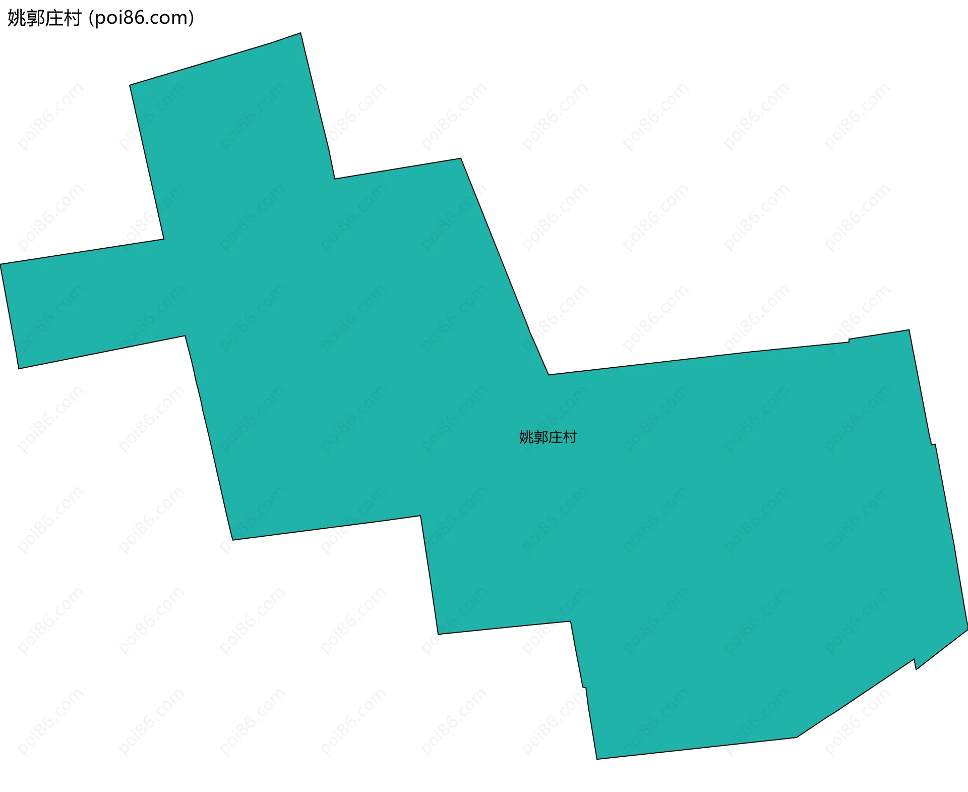 姚郭庄村边界地图