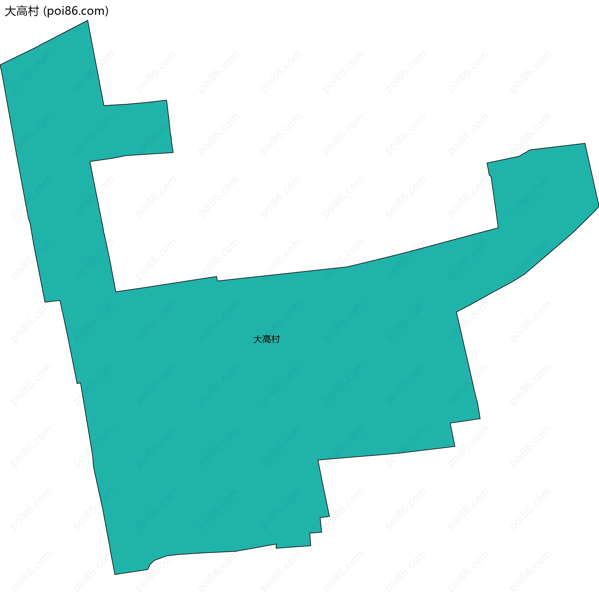 大高村边界地图