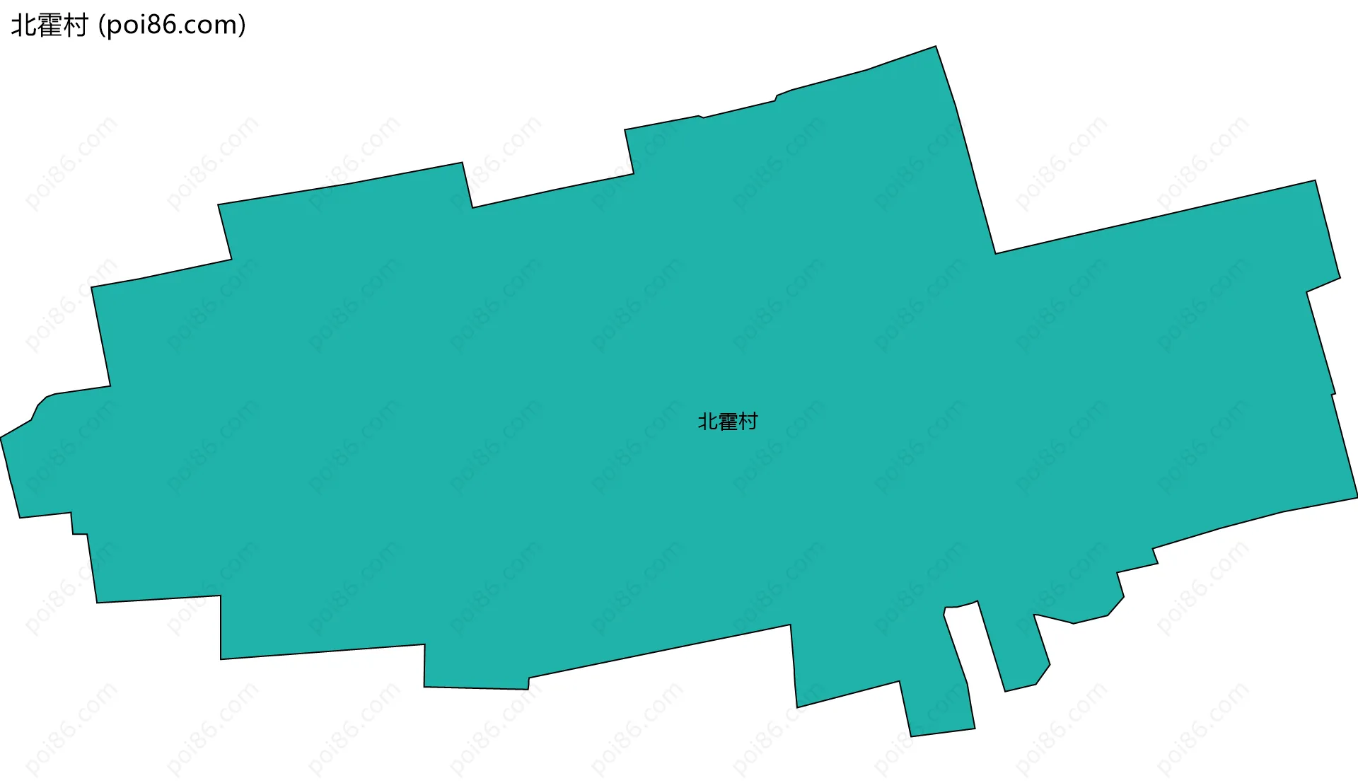 北霍村边界地图