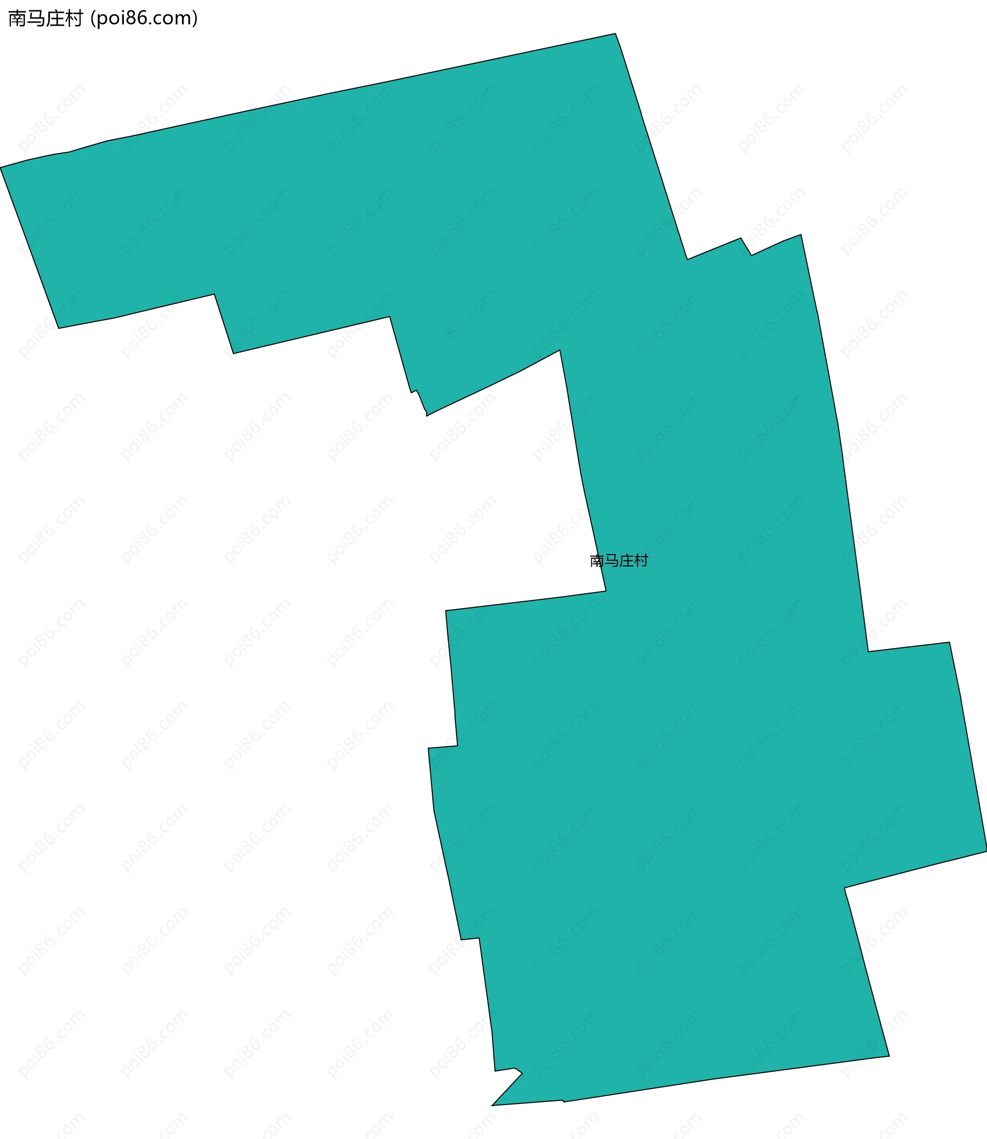 南马庄村边界地图
