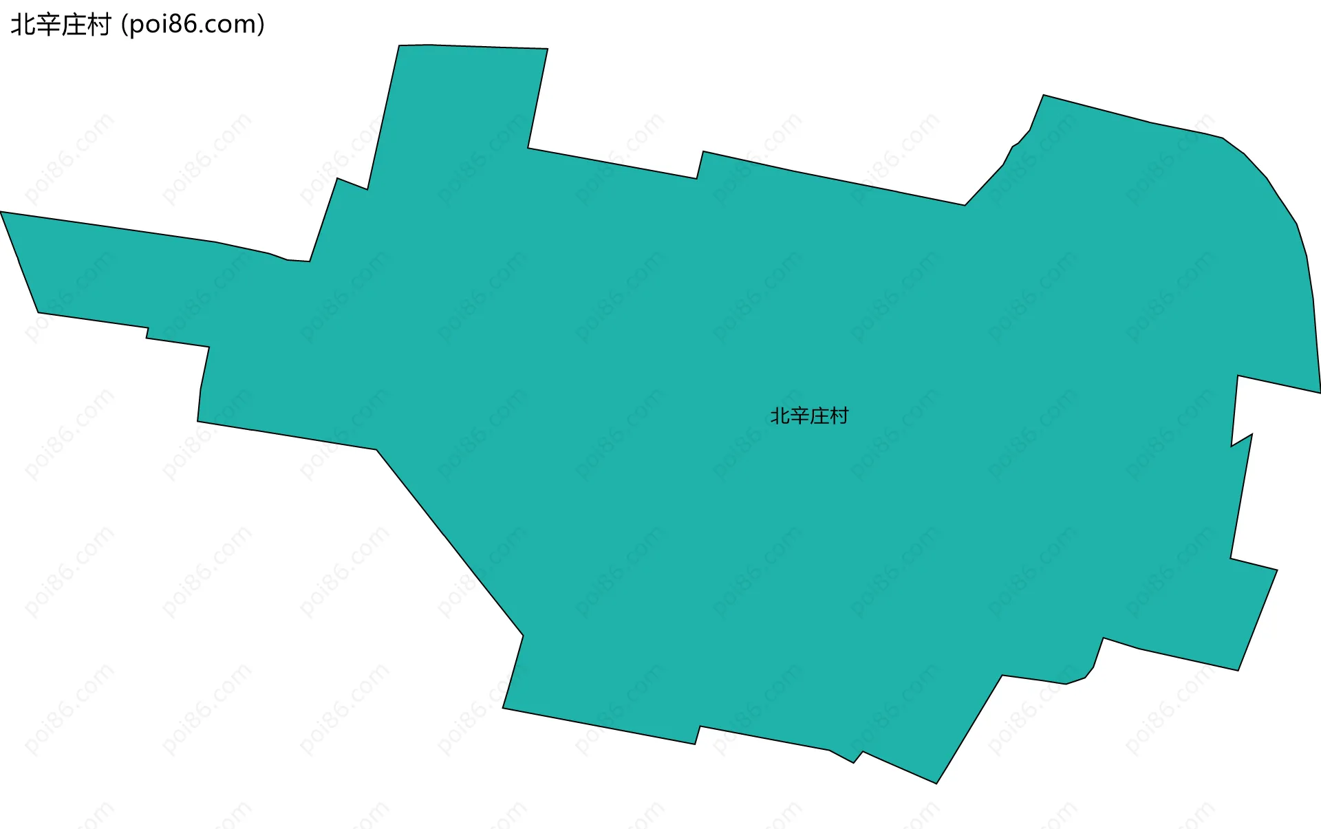 北辛庄村边界地图