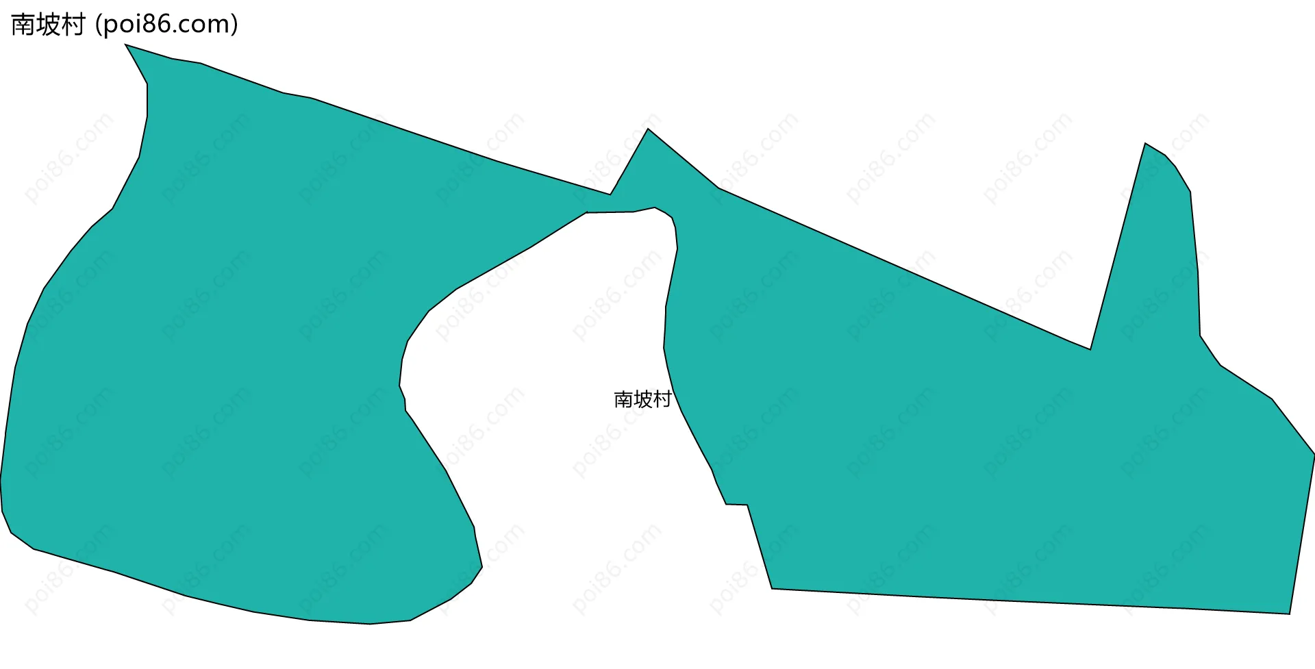 南坡村边界地图