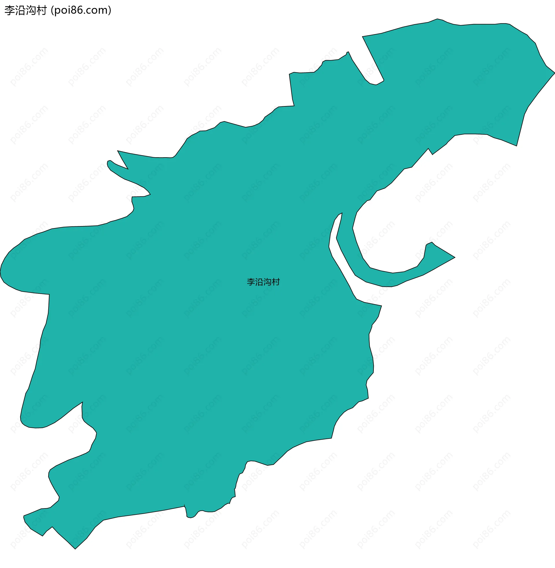 李沿沟村边界地图