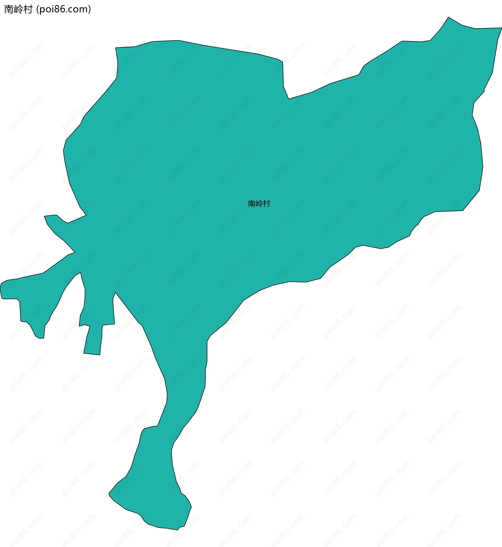 南岭村边界地图