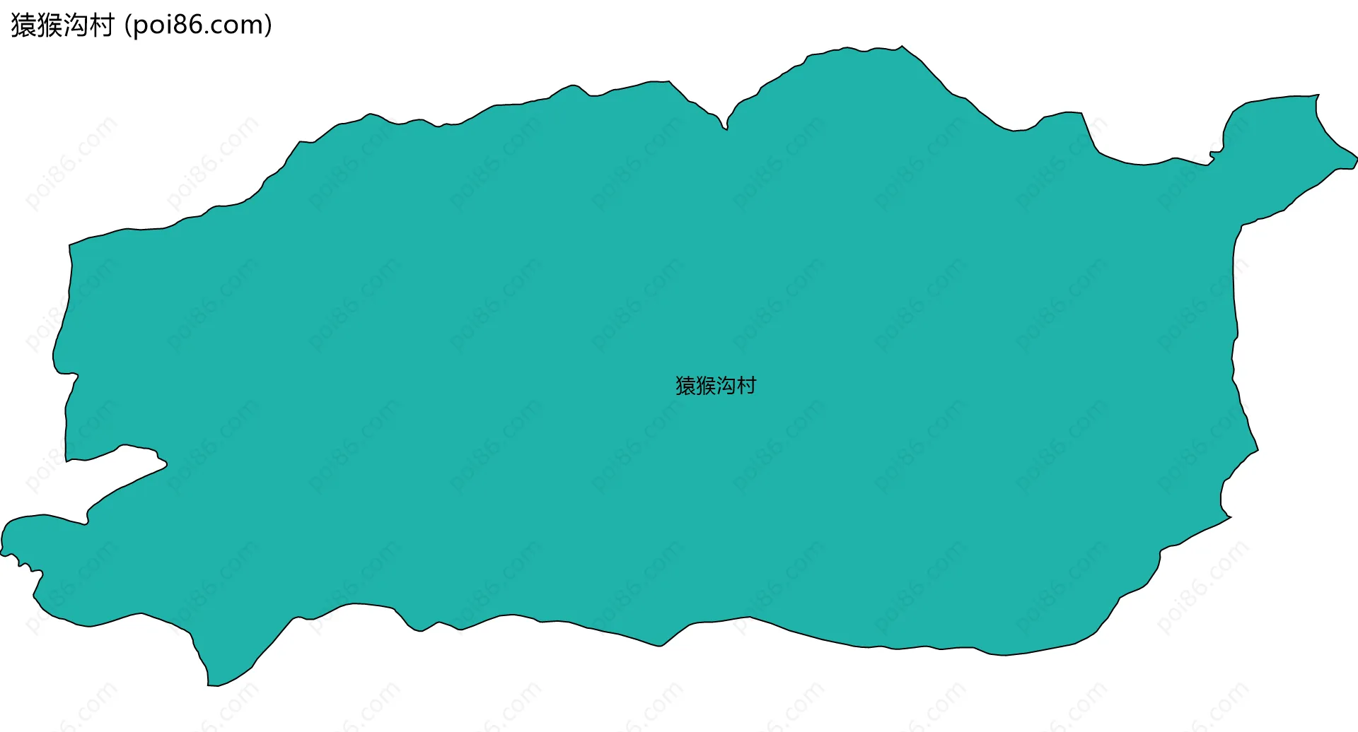 猿猴沟村边界地图