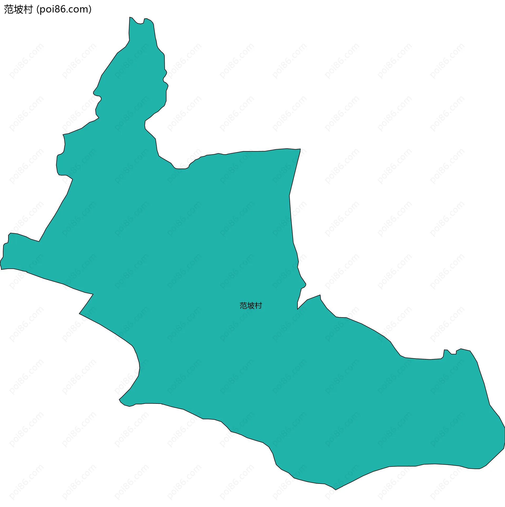 范坡村边界地图