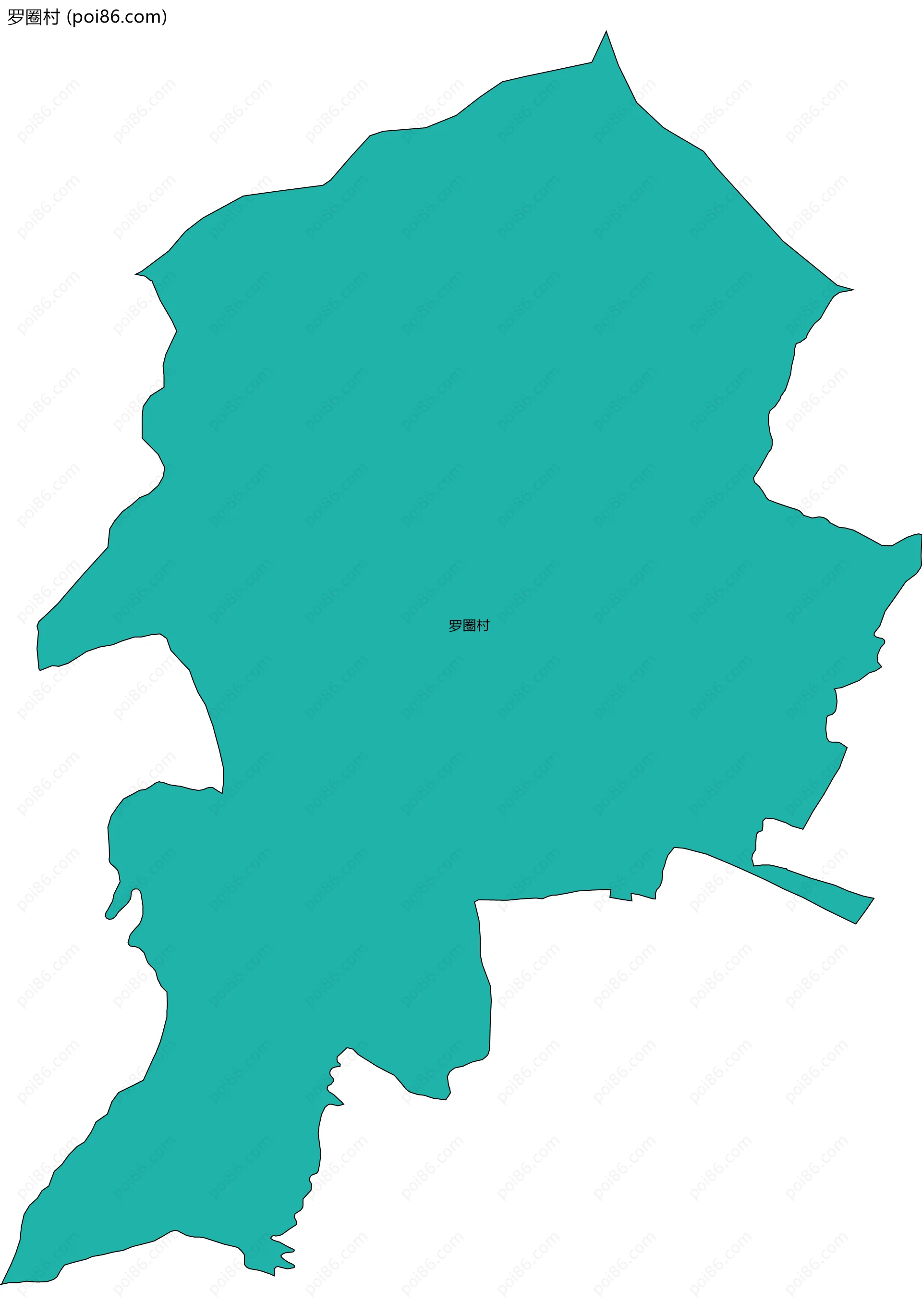 罗圈村边界地图