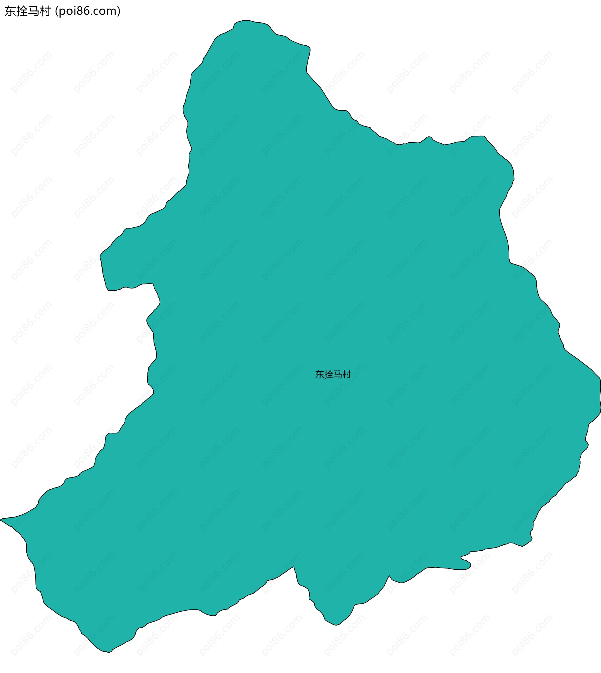 东拴马村边界地图