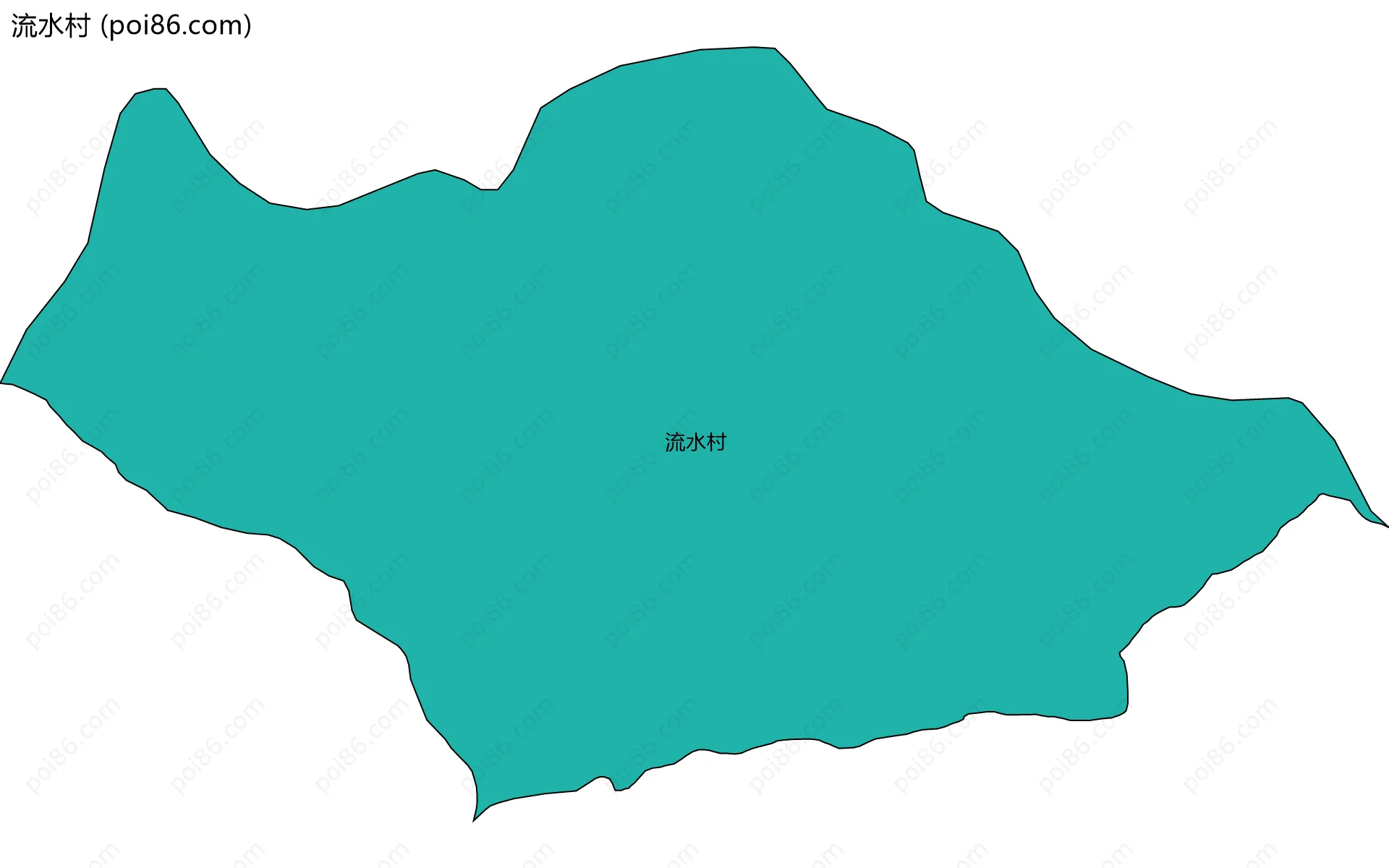 流水村边界地图