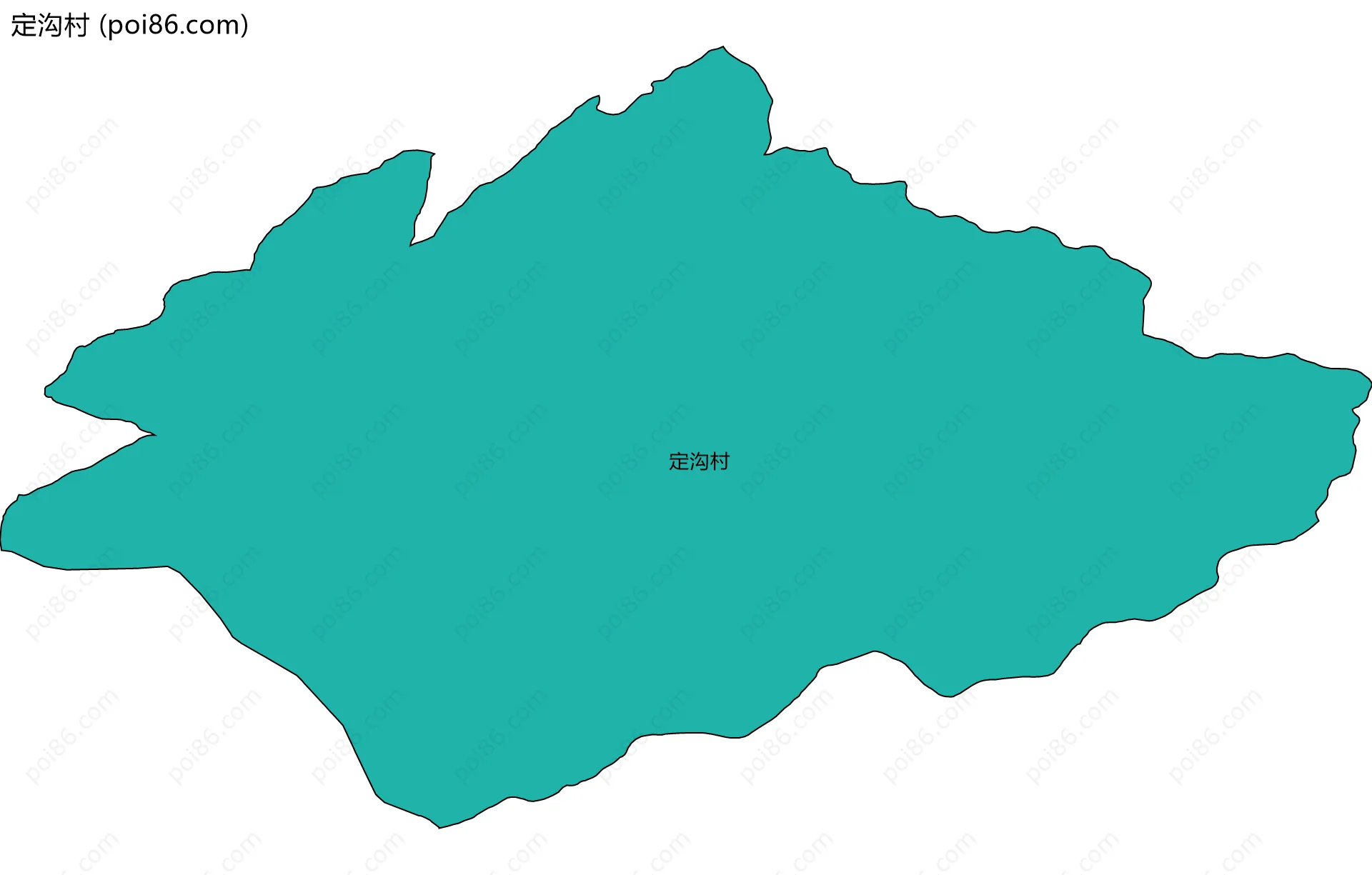 定沟村边界地图