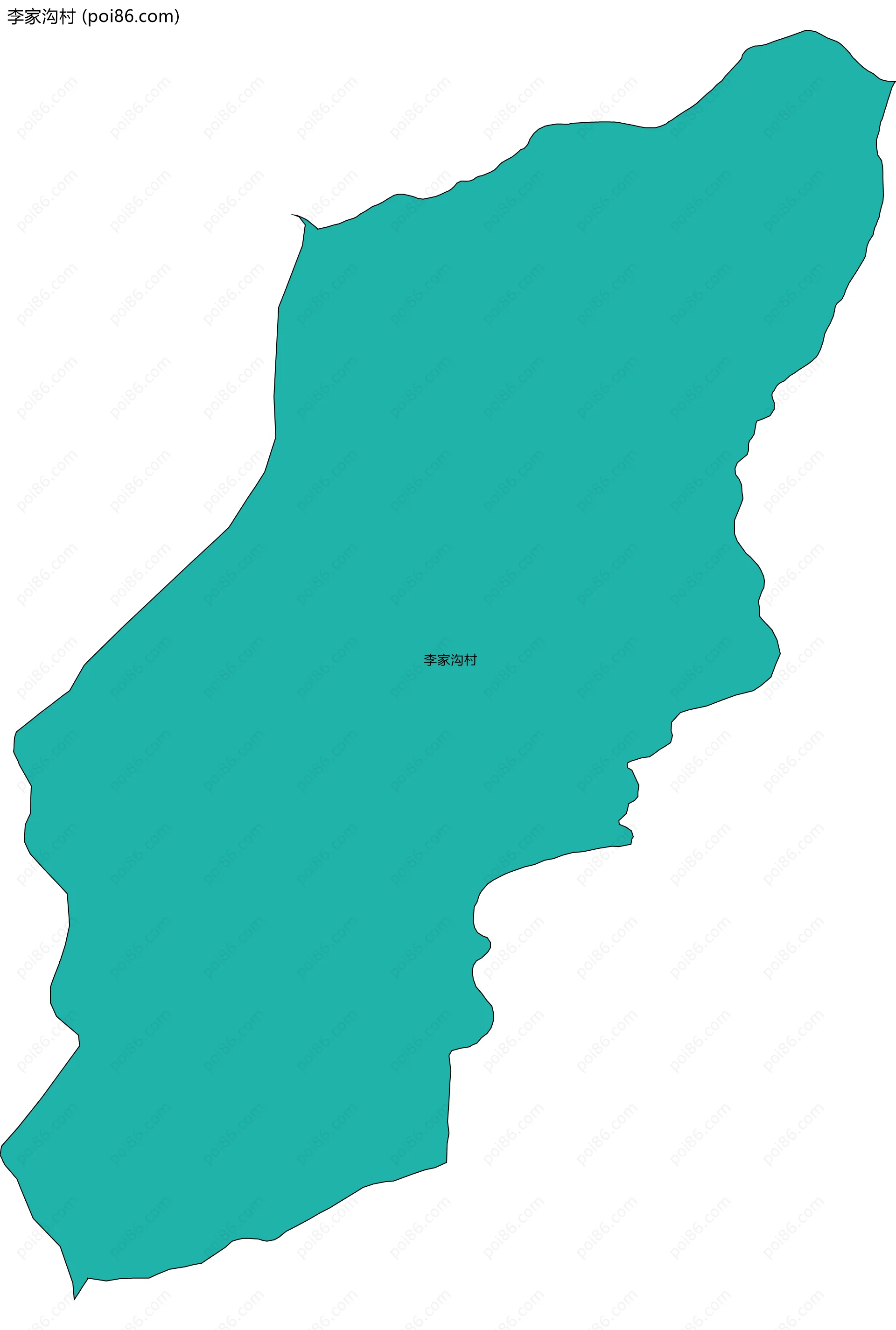 李家沟村边界地图