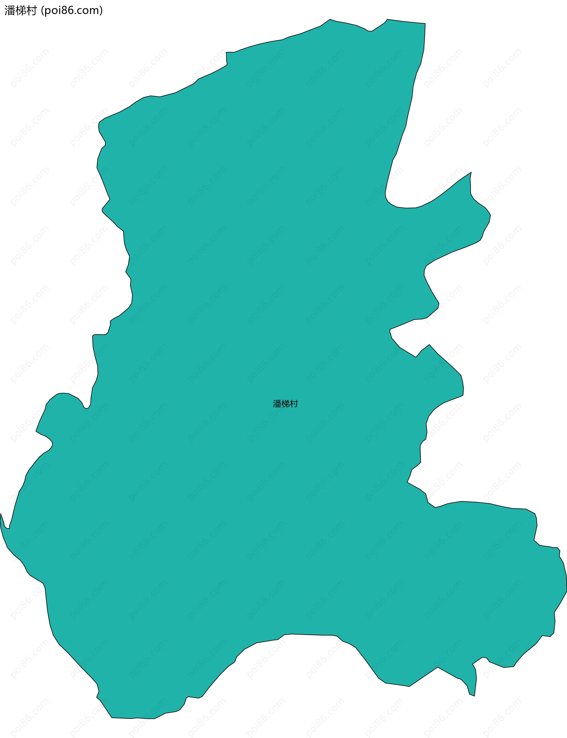 潘梯村边界地图