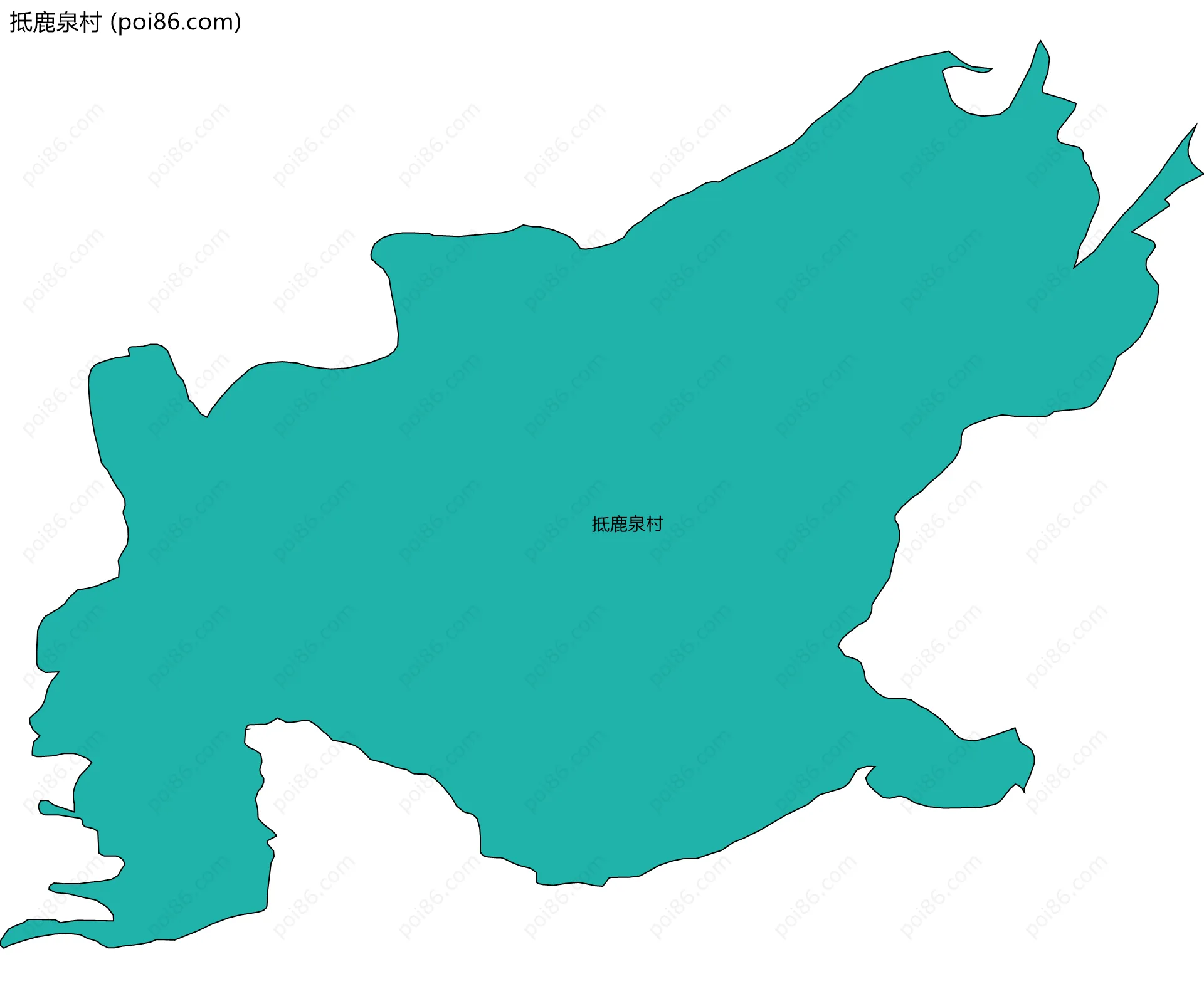 抵鹿泉村边界地图
