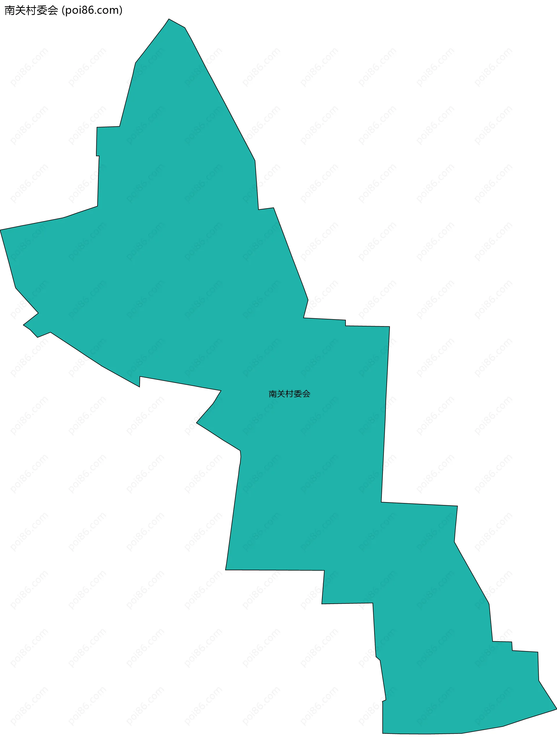 南关村委会边界地图