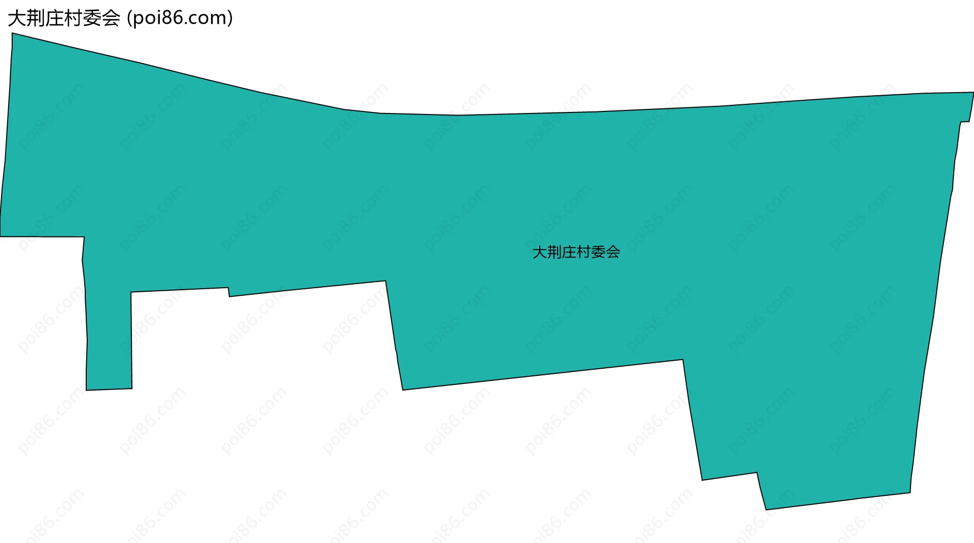 大荆庄村委会边界地图