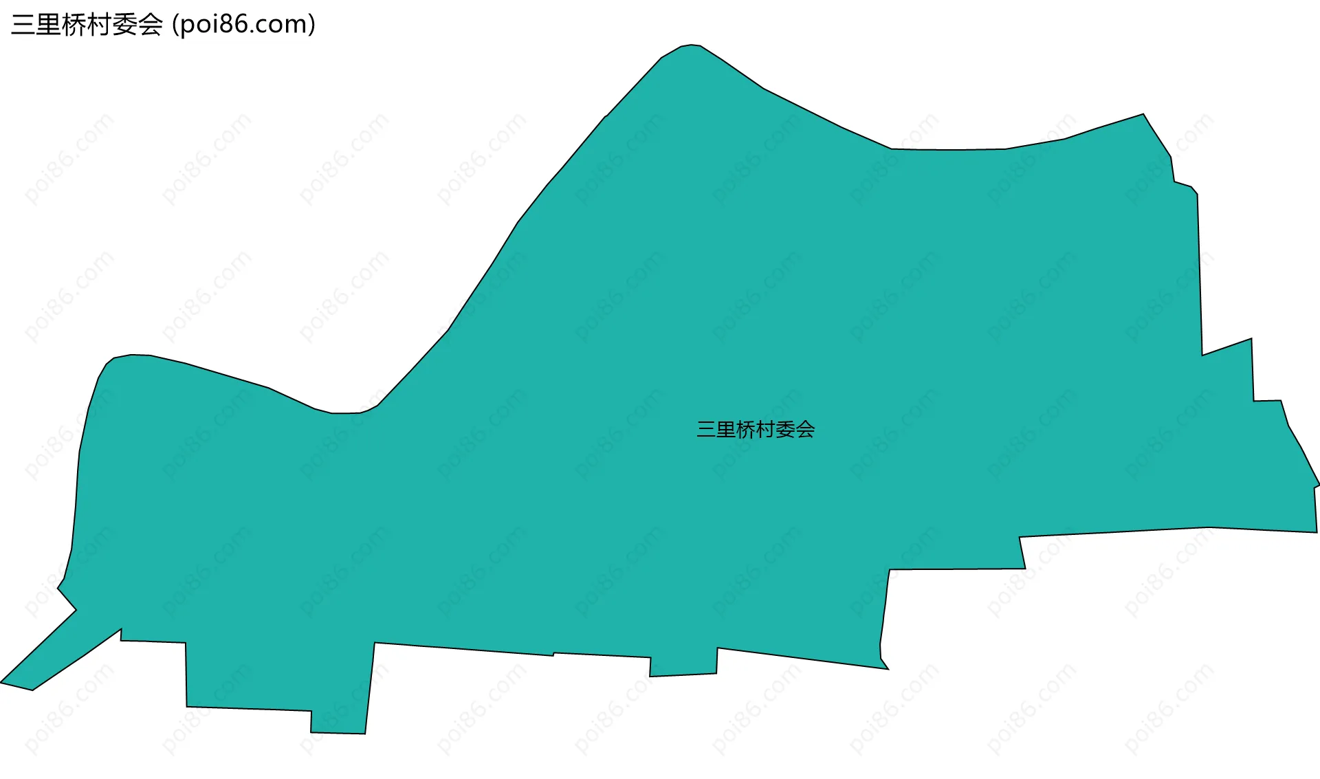 三里桥村委会边界地图