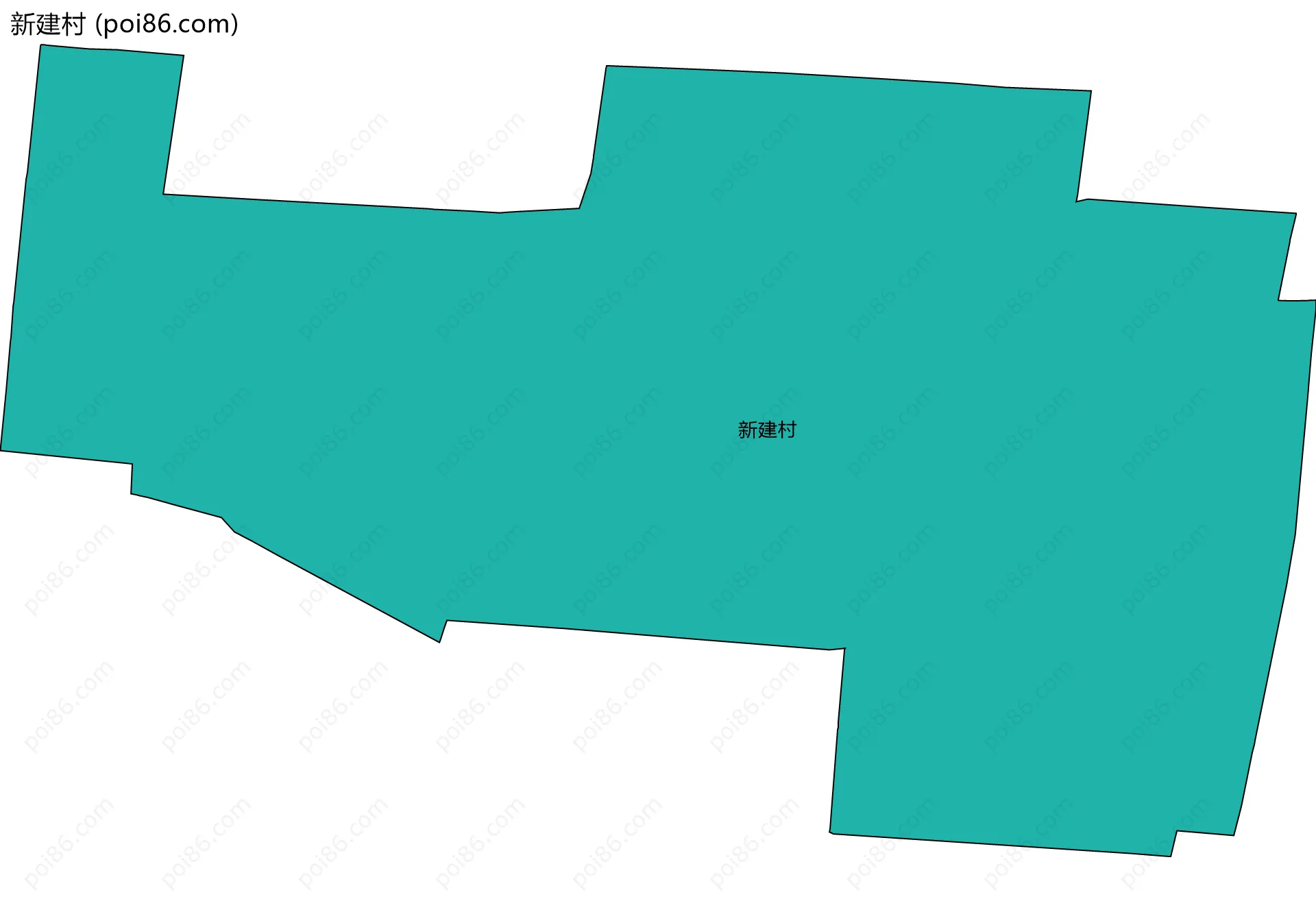新建村边界地图