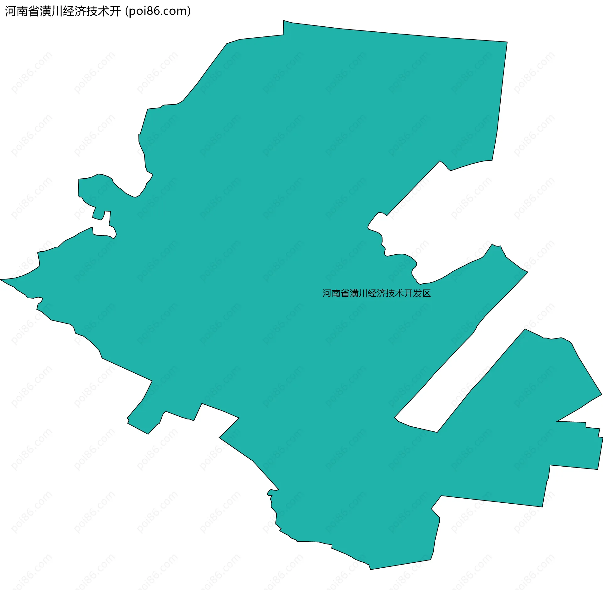 河南省潢川经济技术开边界地图(五级行政区划)