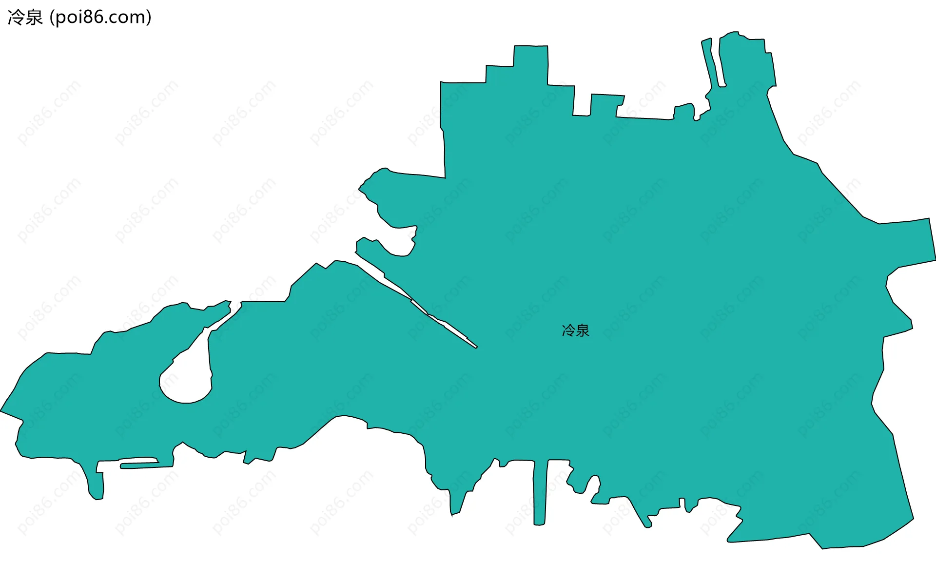 冷泉边界地图