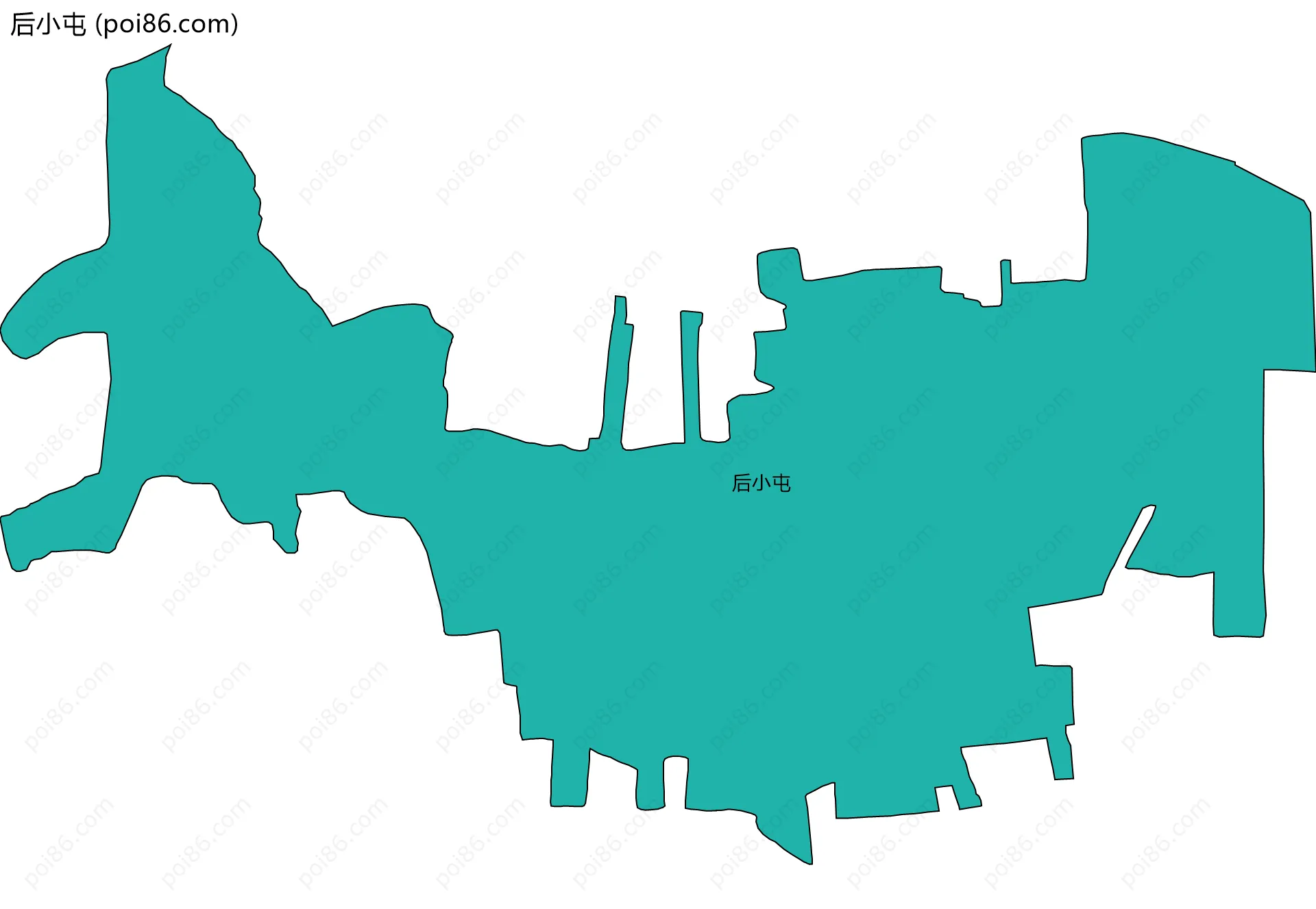 后小屯边界地图