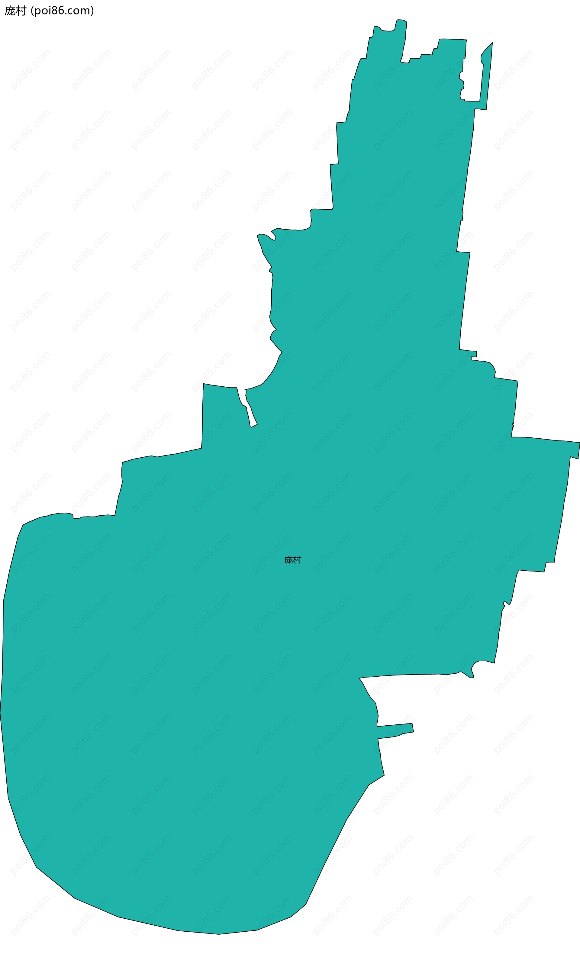 庞村边界地图