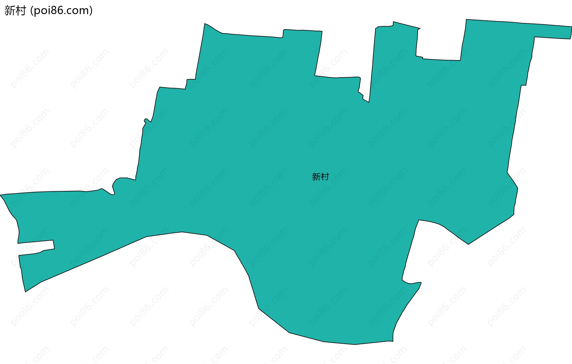 新村边界地图