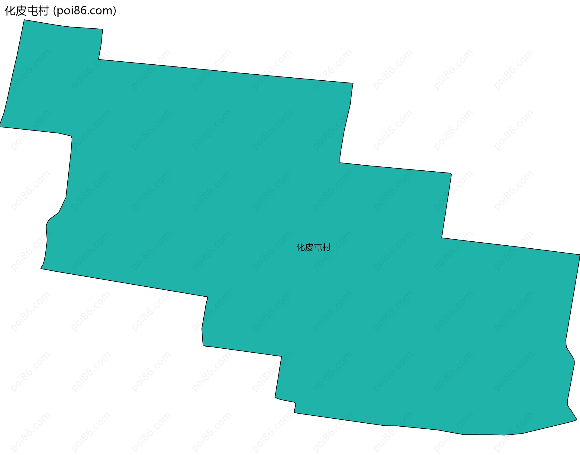 化皮屯村边界地图