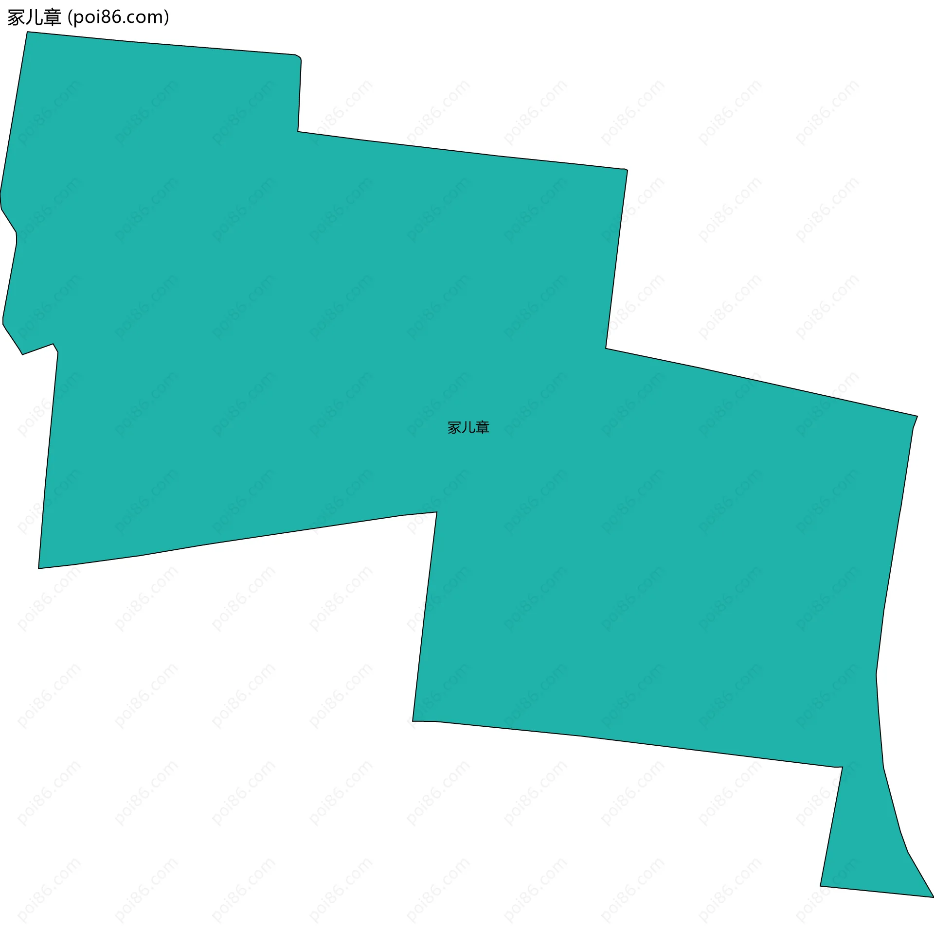 冢儿章边界地图