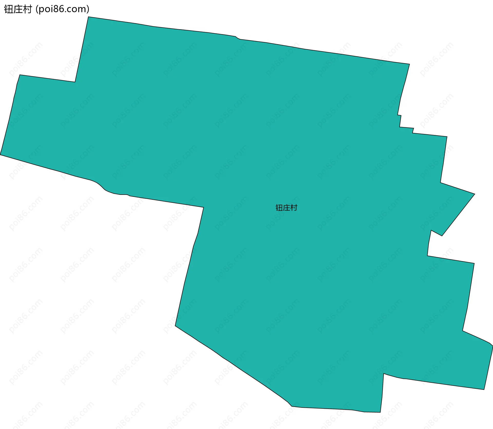 钮庄村边界地图