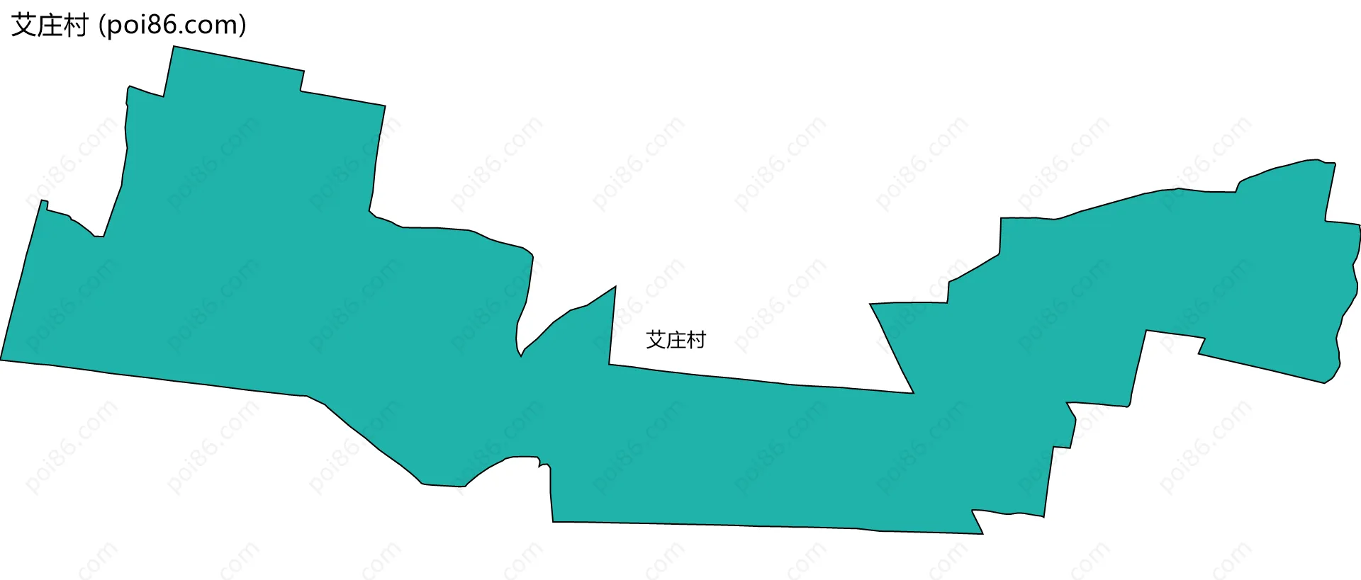 艾庄村边界地图