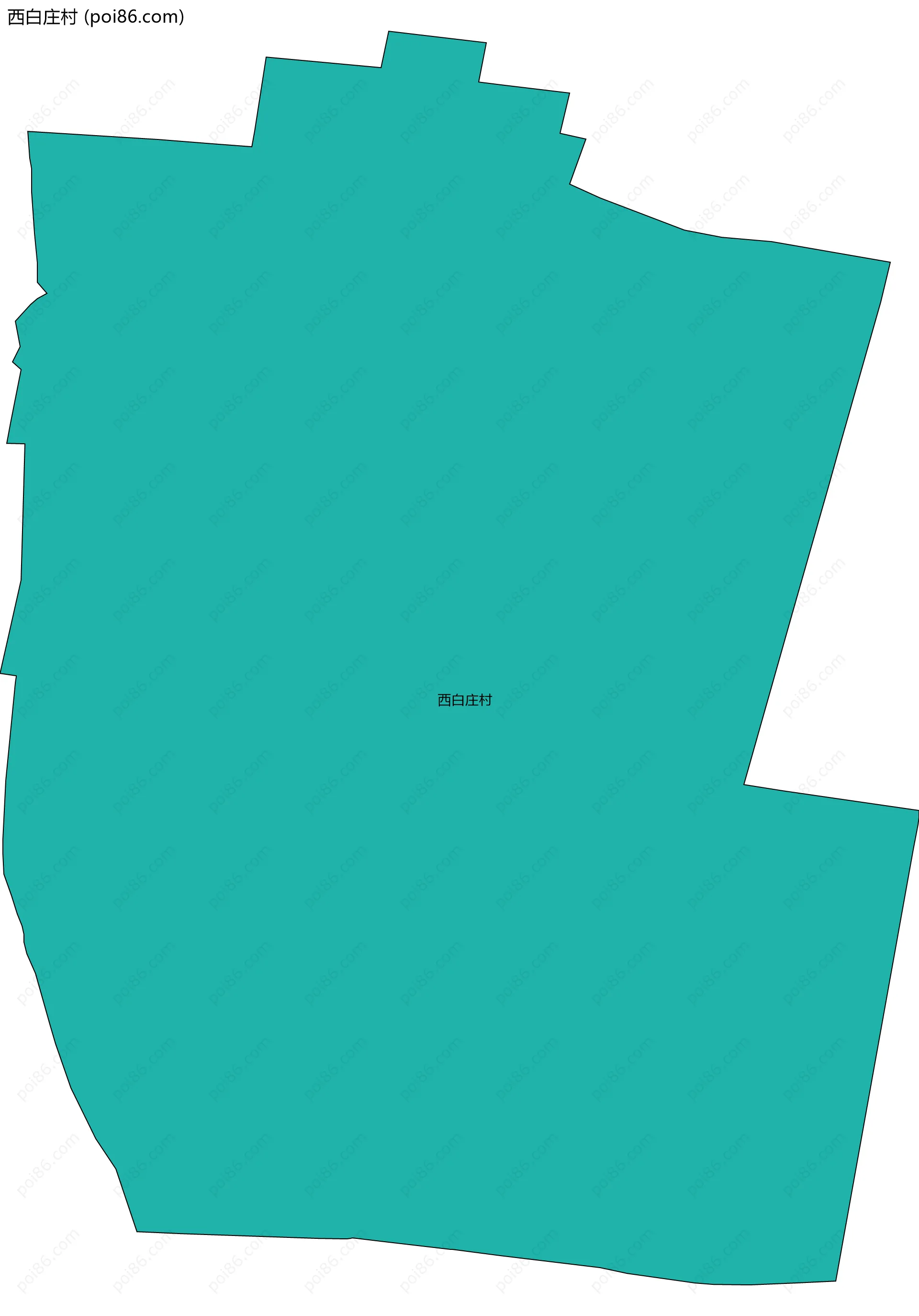 西白庄村边界地图