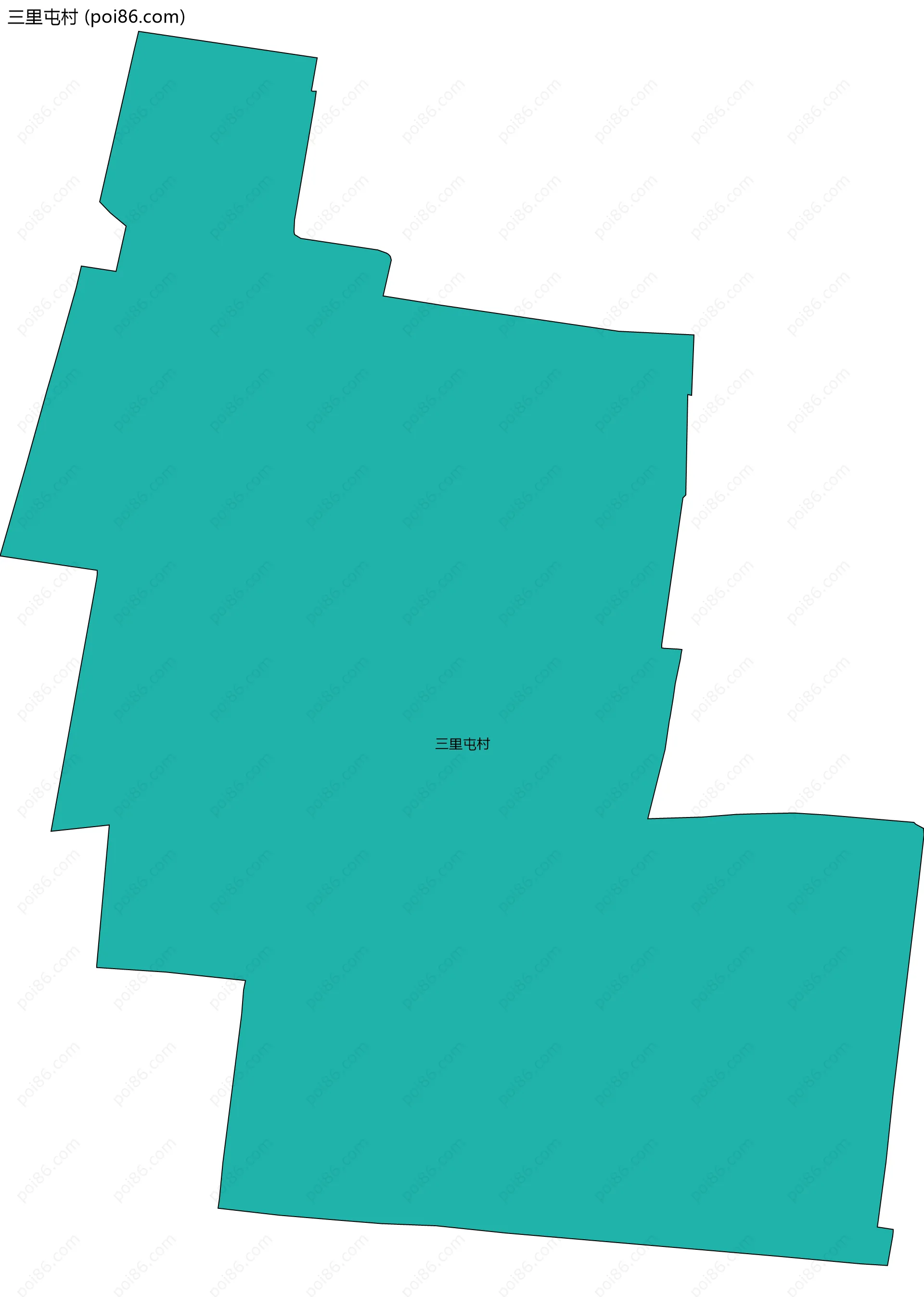 三里屯村边界地图