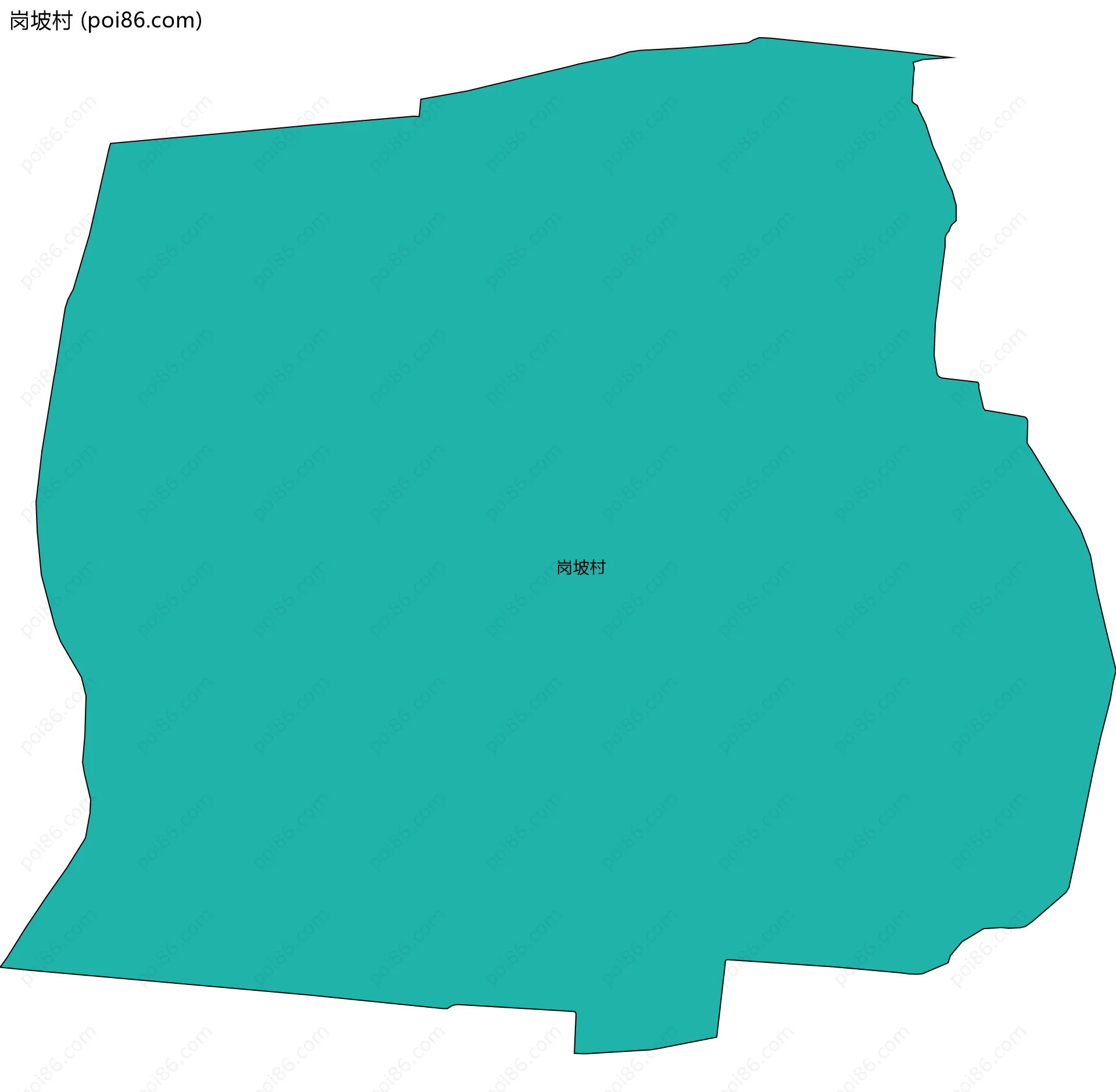 岗坡村边界地图