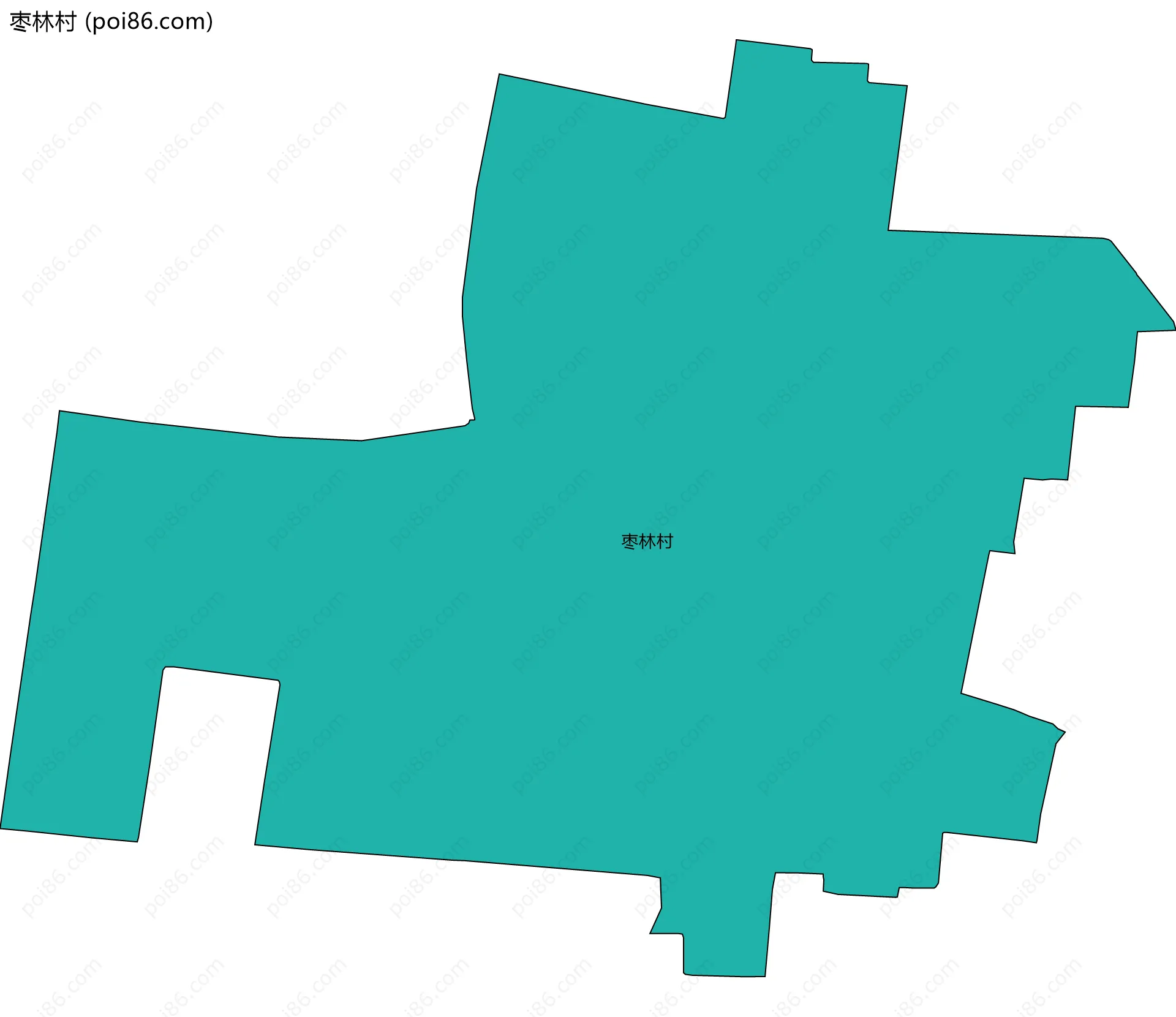 枣林村边界地图