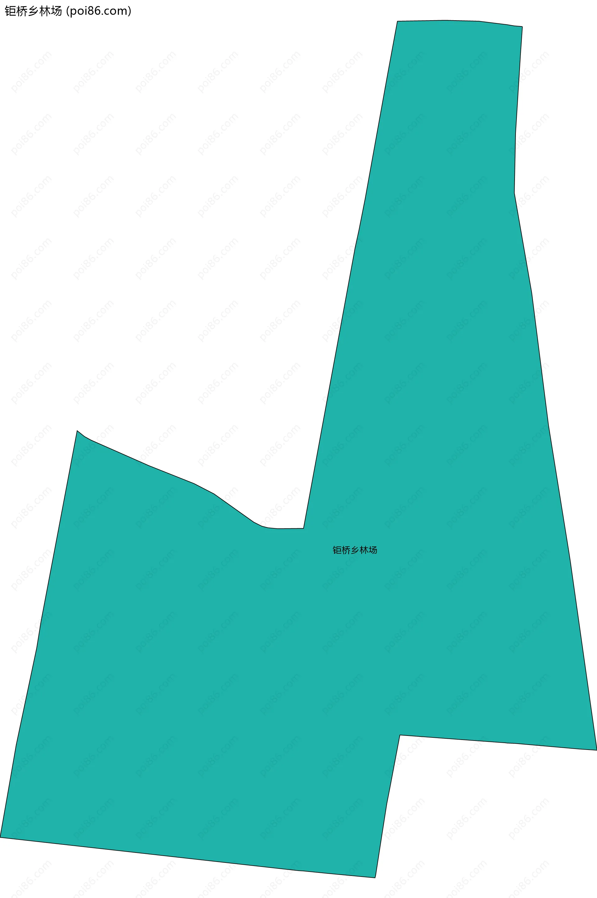 钜桥乡林场边界地图