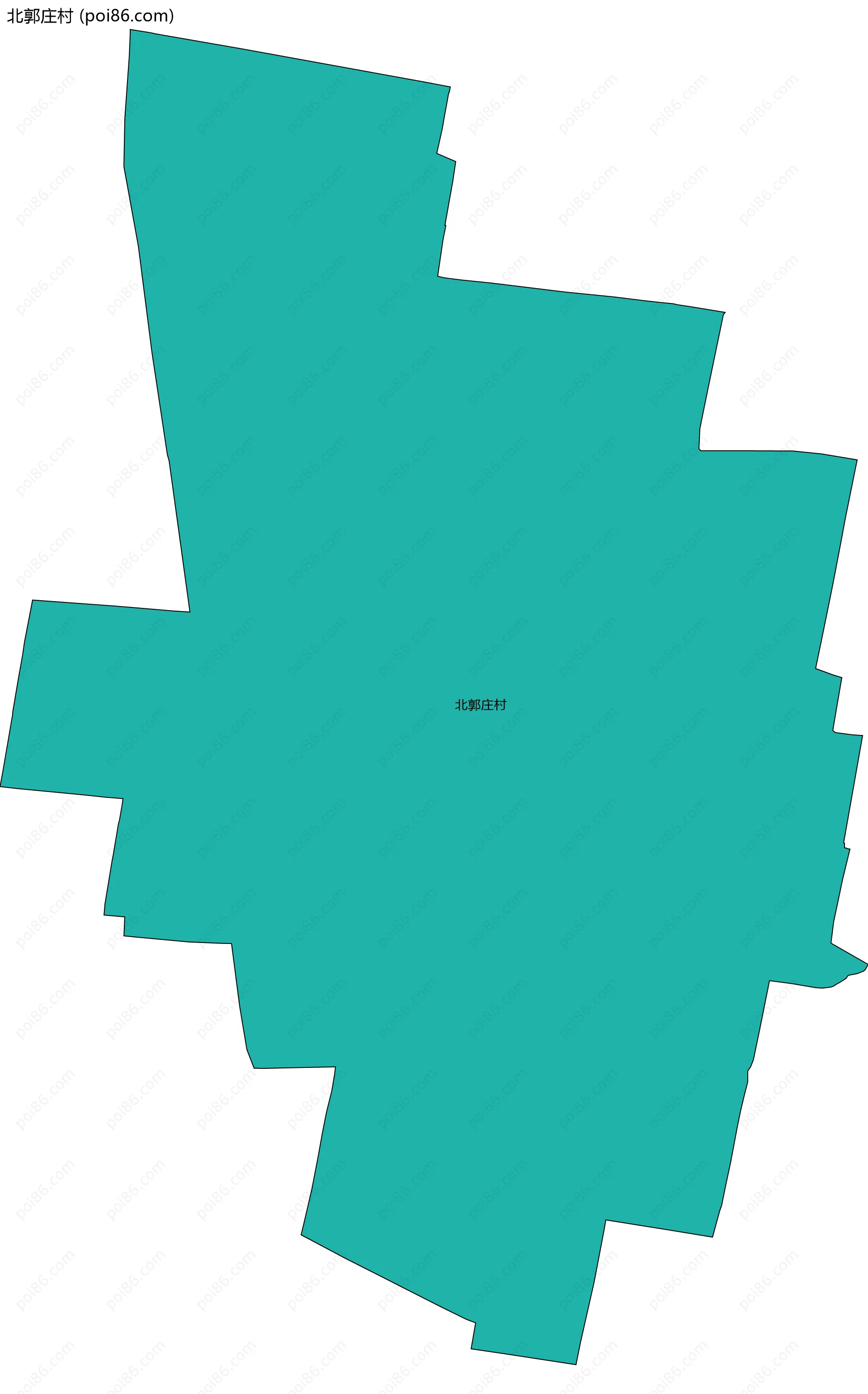 北郭庄村边界地图