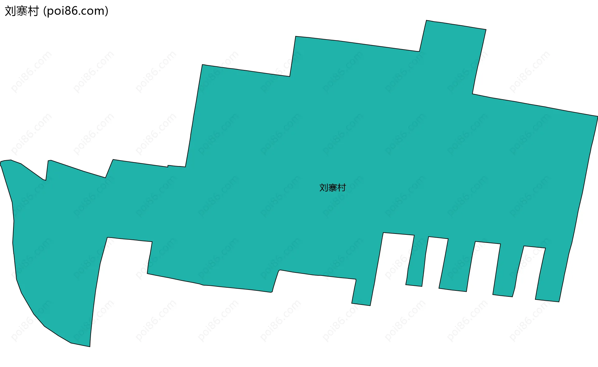 刘寨村边界地图