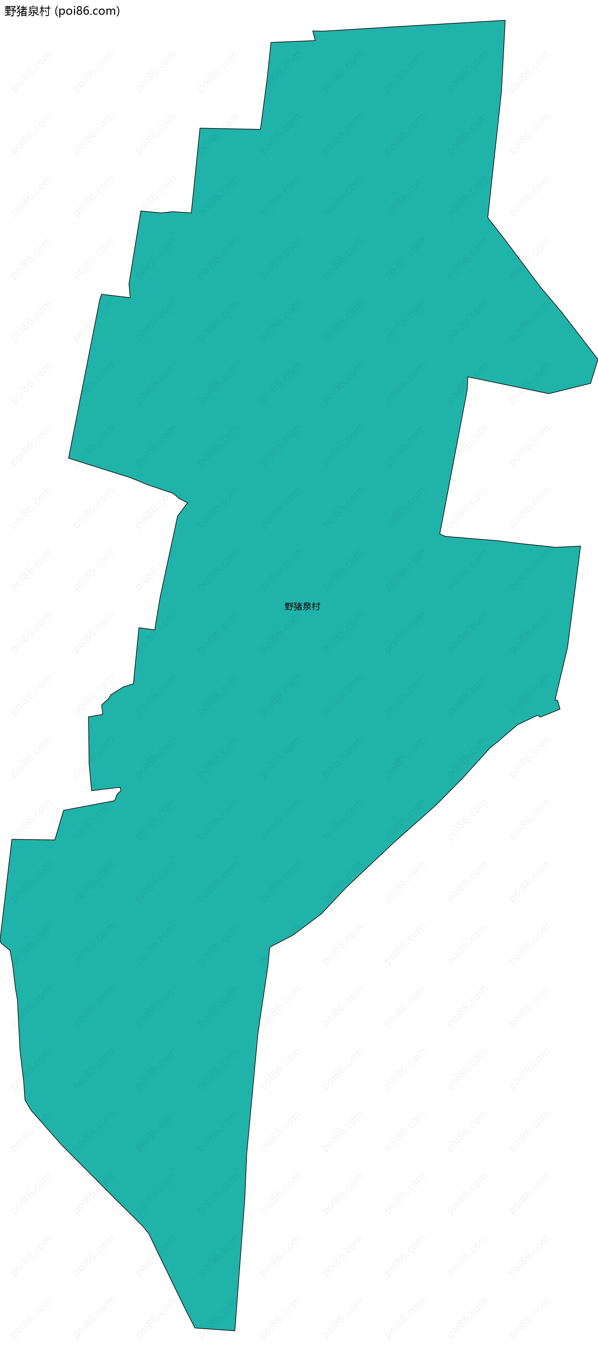 野猪泉村边界地图