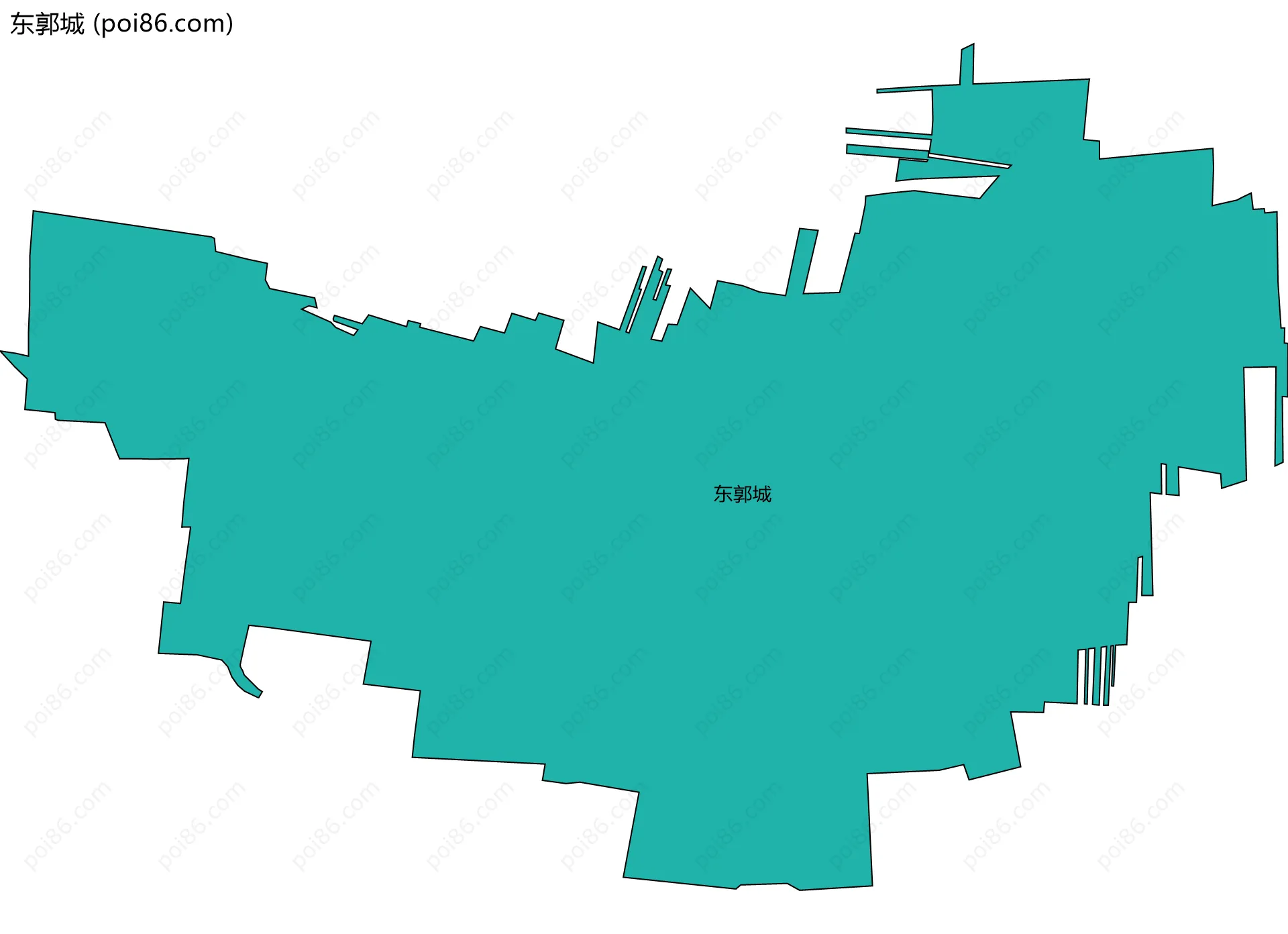 东郭城边界地图