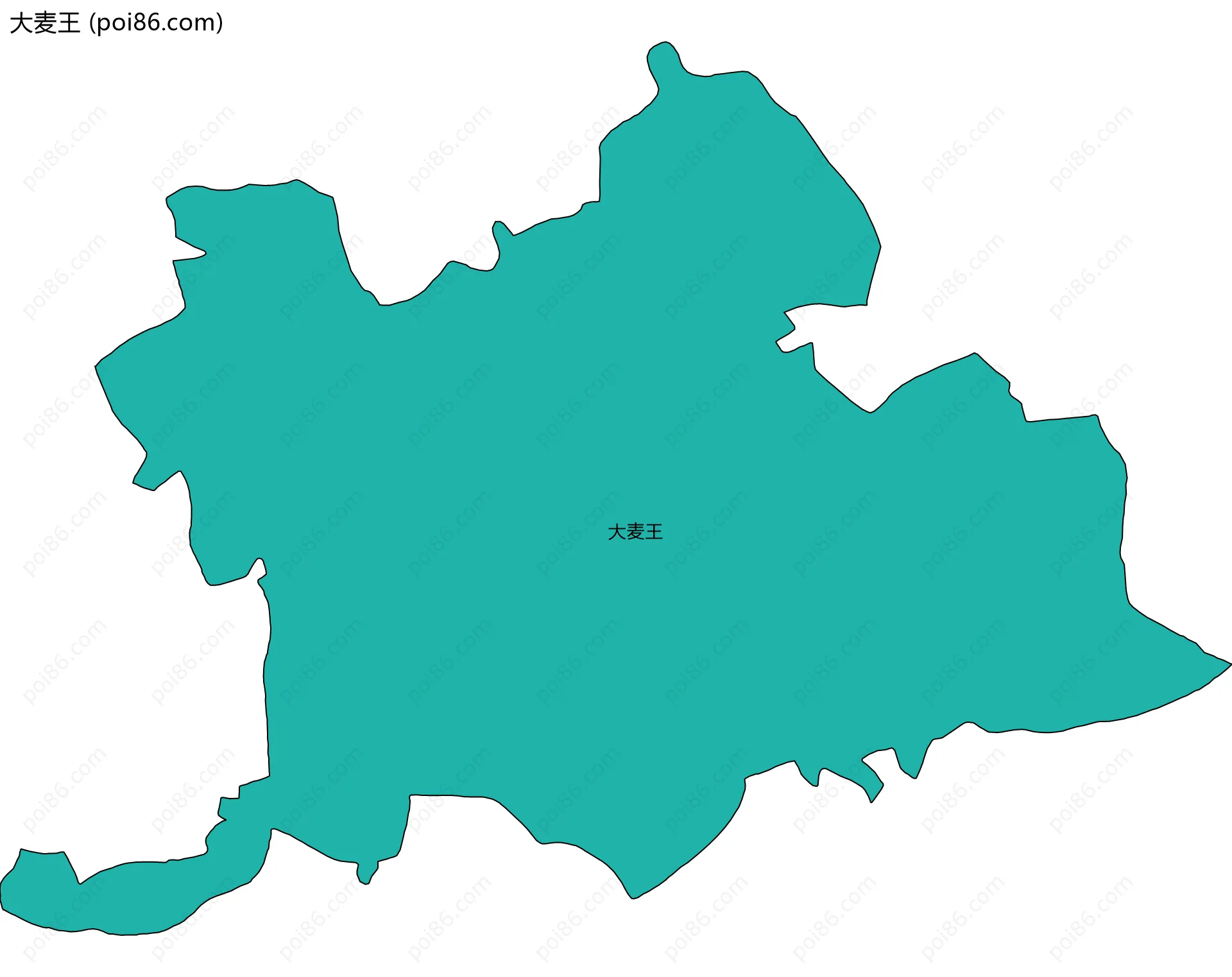 大麦王边界地图