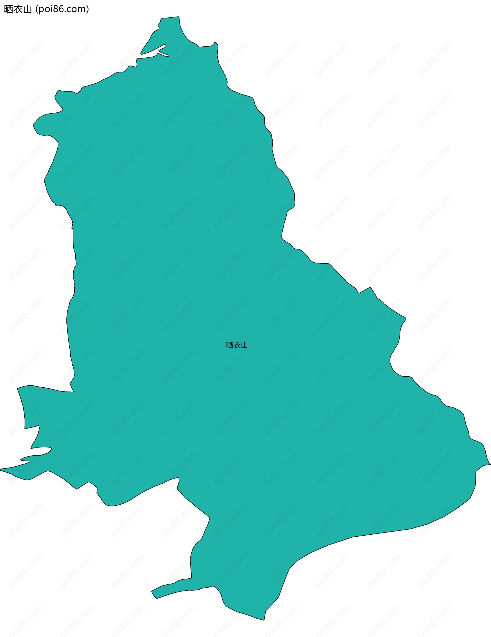 晒衣山边界地图